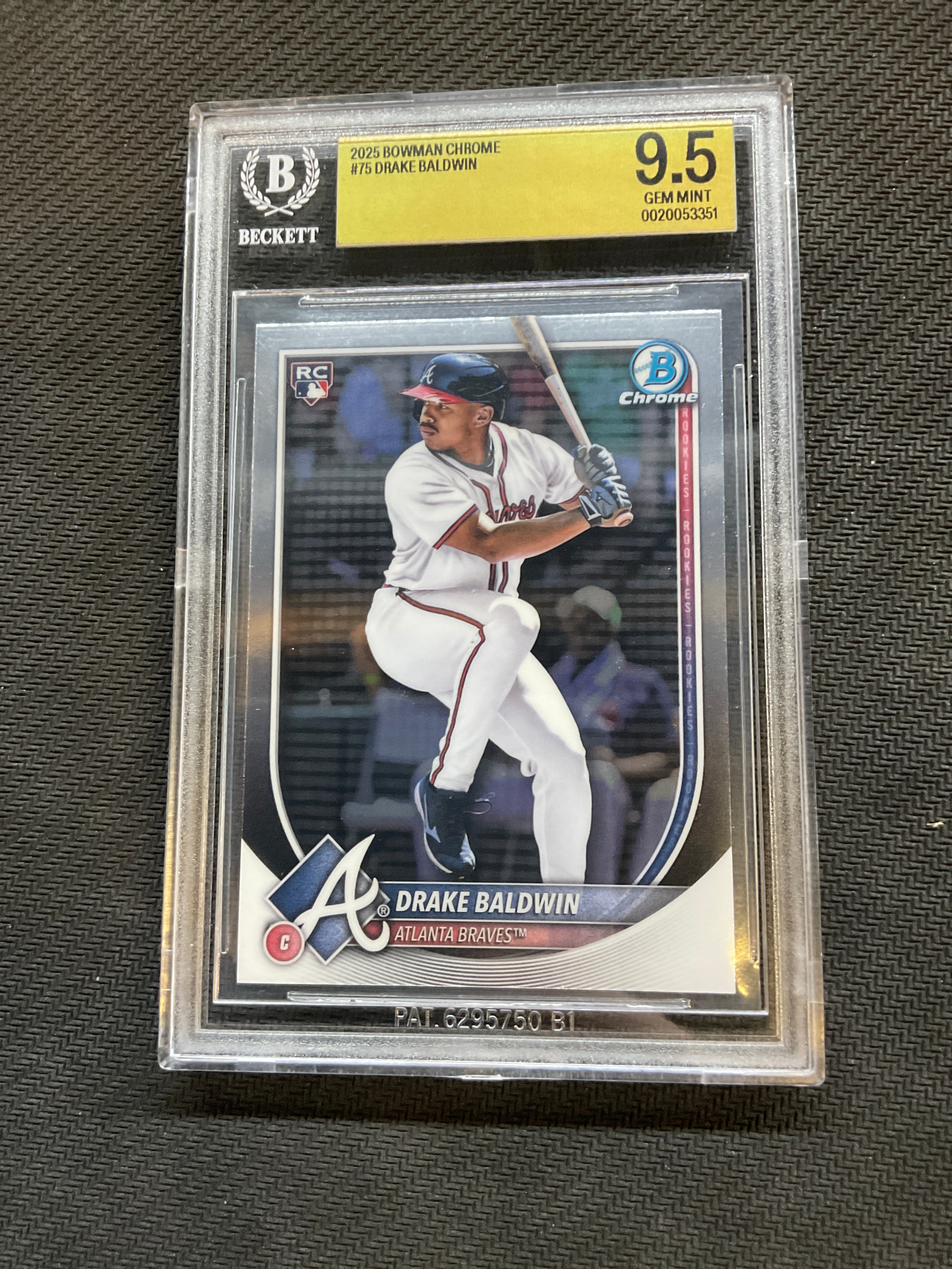 2025 Bowman Chrome #75 Drake Baldwin Rookie BGS 9.5 Braves 351