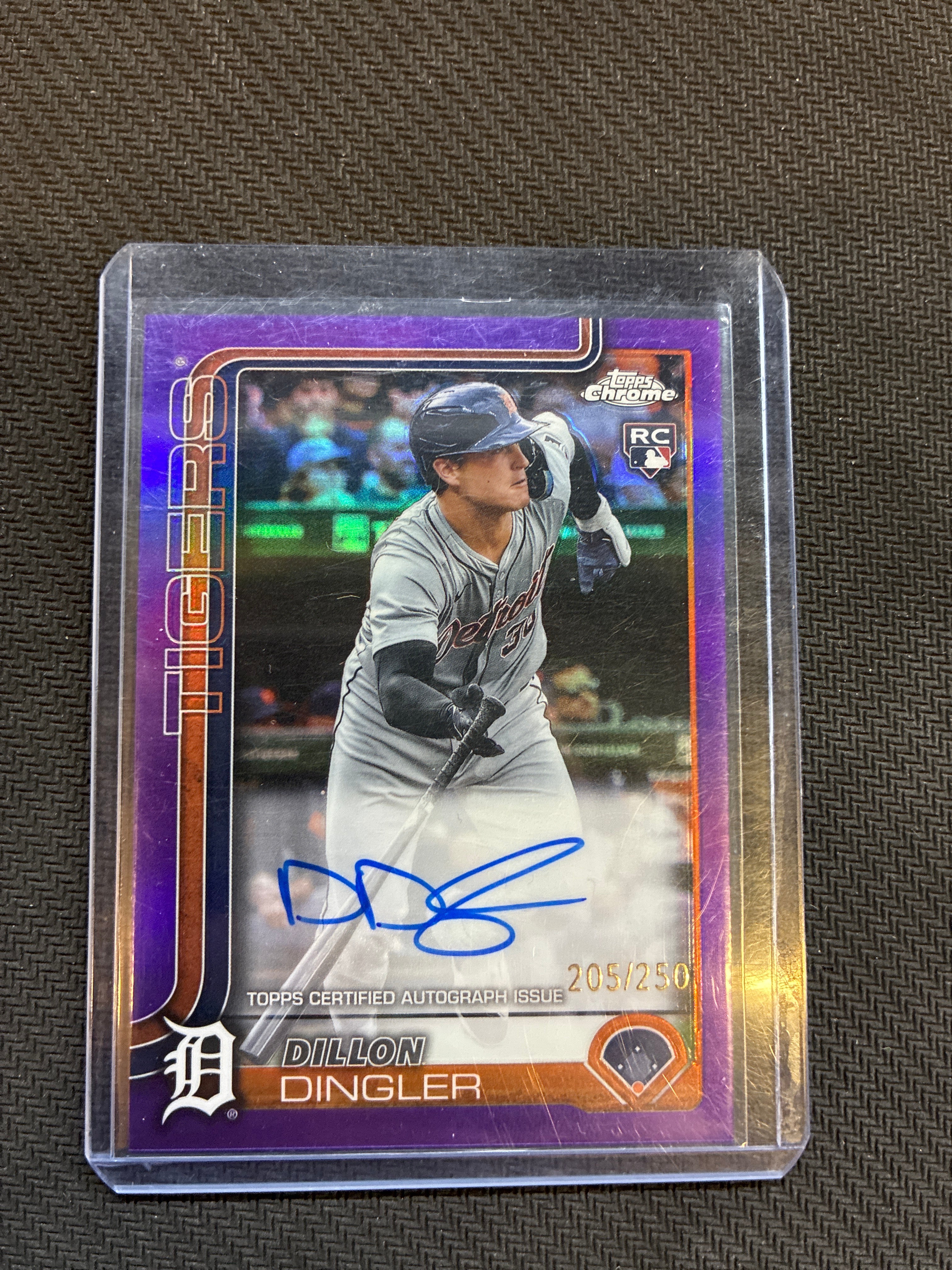 2025 Topps Chrome Dillon Dingler Rookie Auto Purple /250 Tigers
