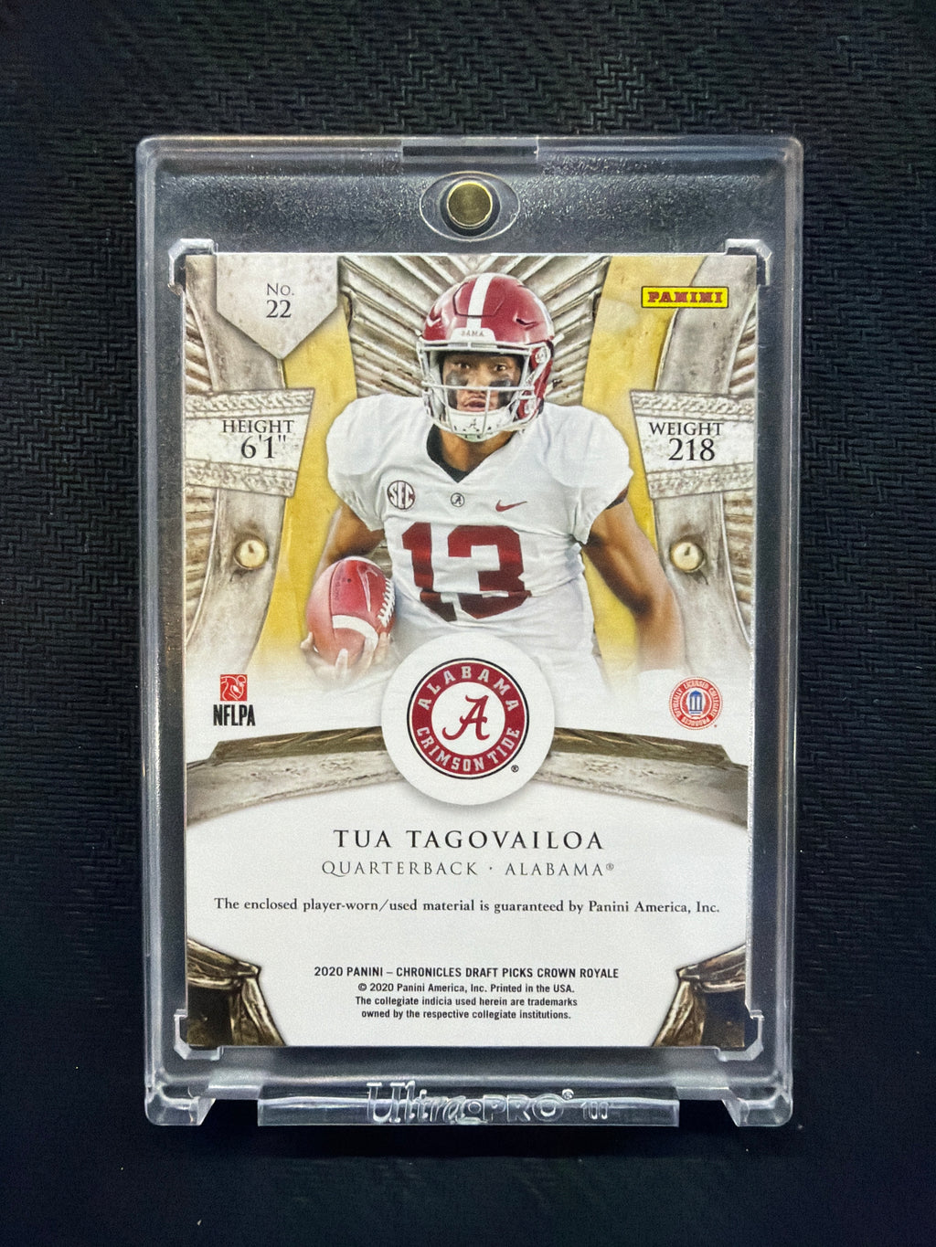 2020 Chronicles Tua Tagovailoa Rookie Patch /25 Alabama