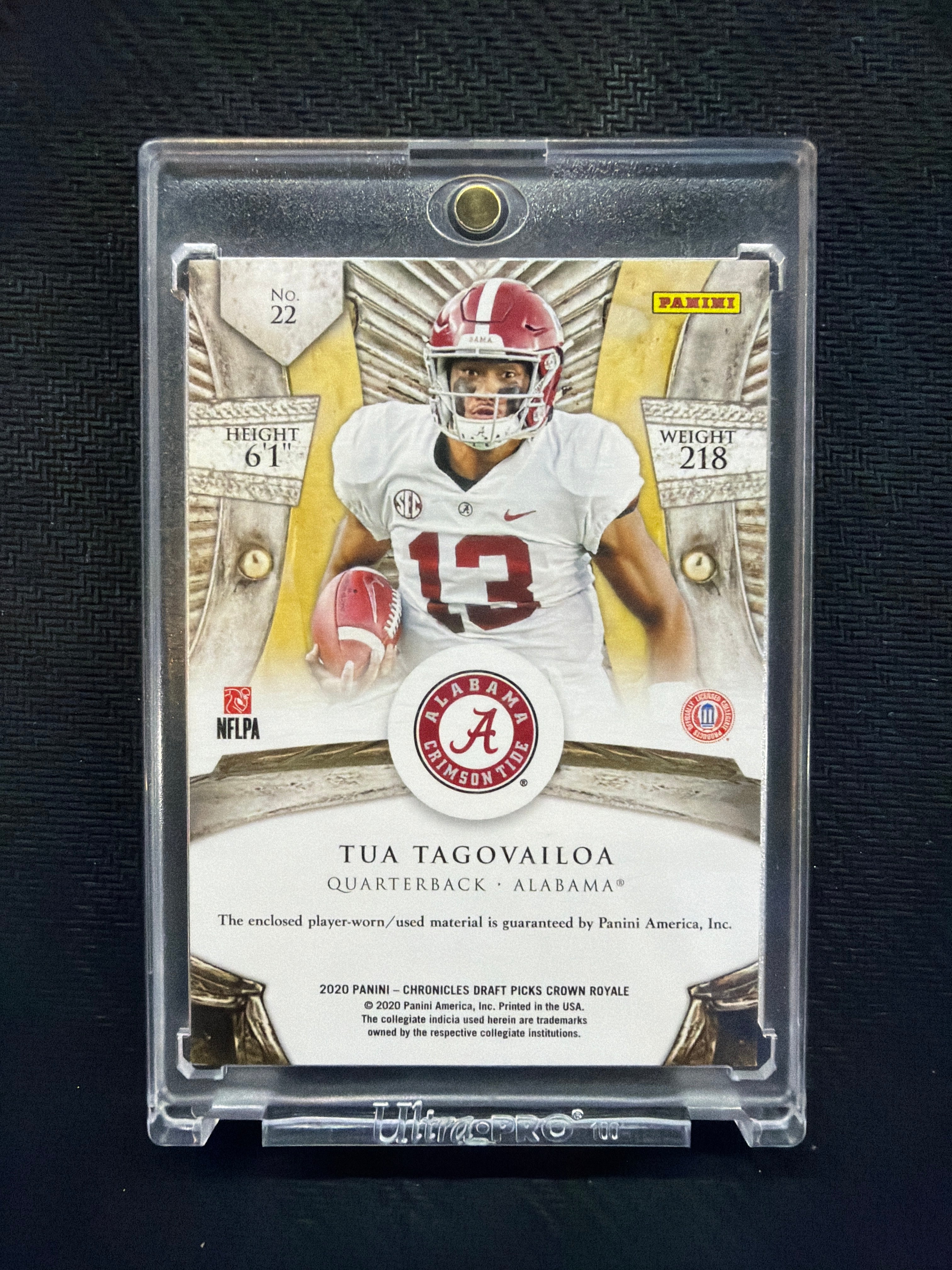 2020 Chronicles Tua Tagovailoa Rookie Patch /25 Alabama