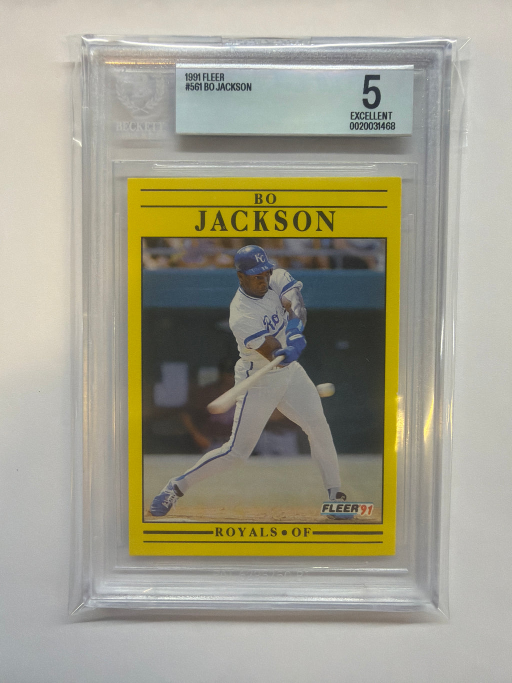 1991 Fleer #561 Bo Jackson BGS 5 Royals