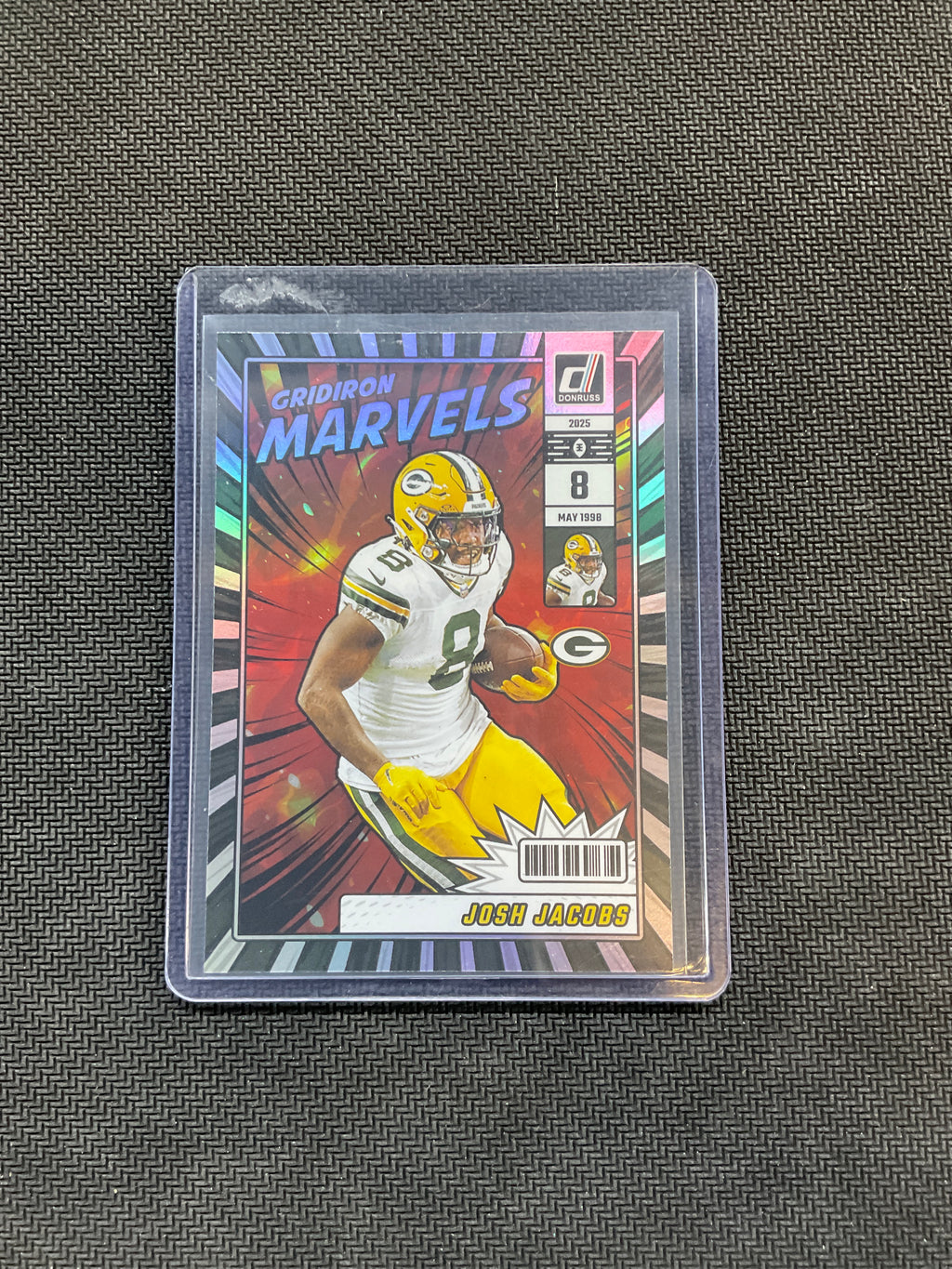 2025 Donruss Josh Jacobs Gridiron Marvels Case Hit Packers