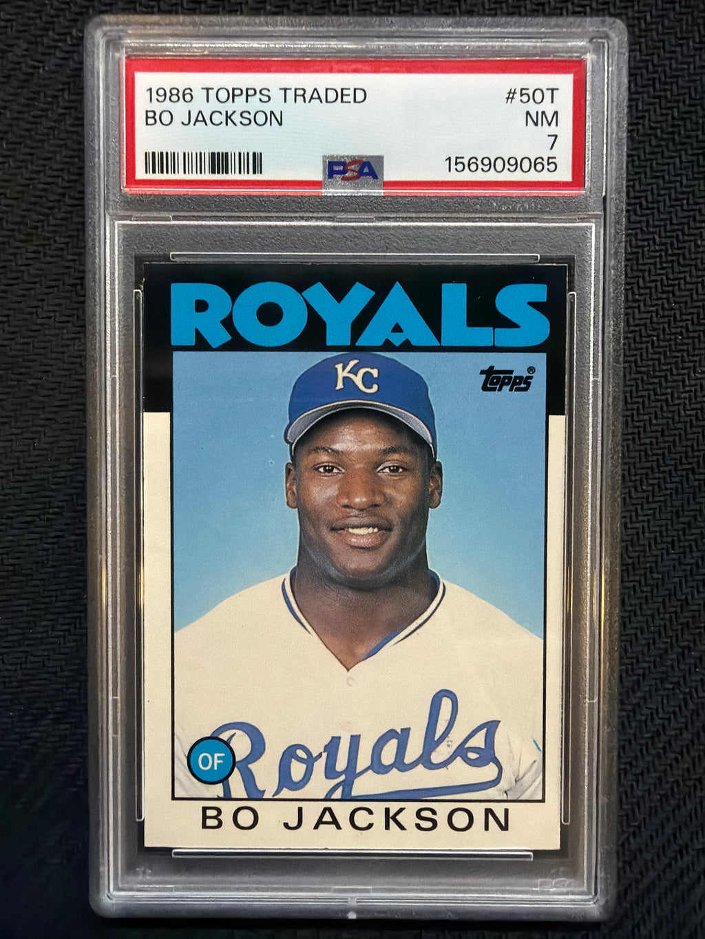 1986 Topps Traded Bo Jackson #50T PSA 7 Royals 065