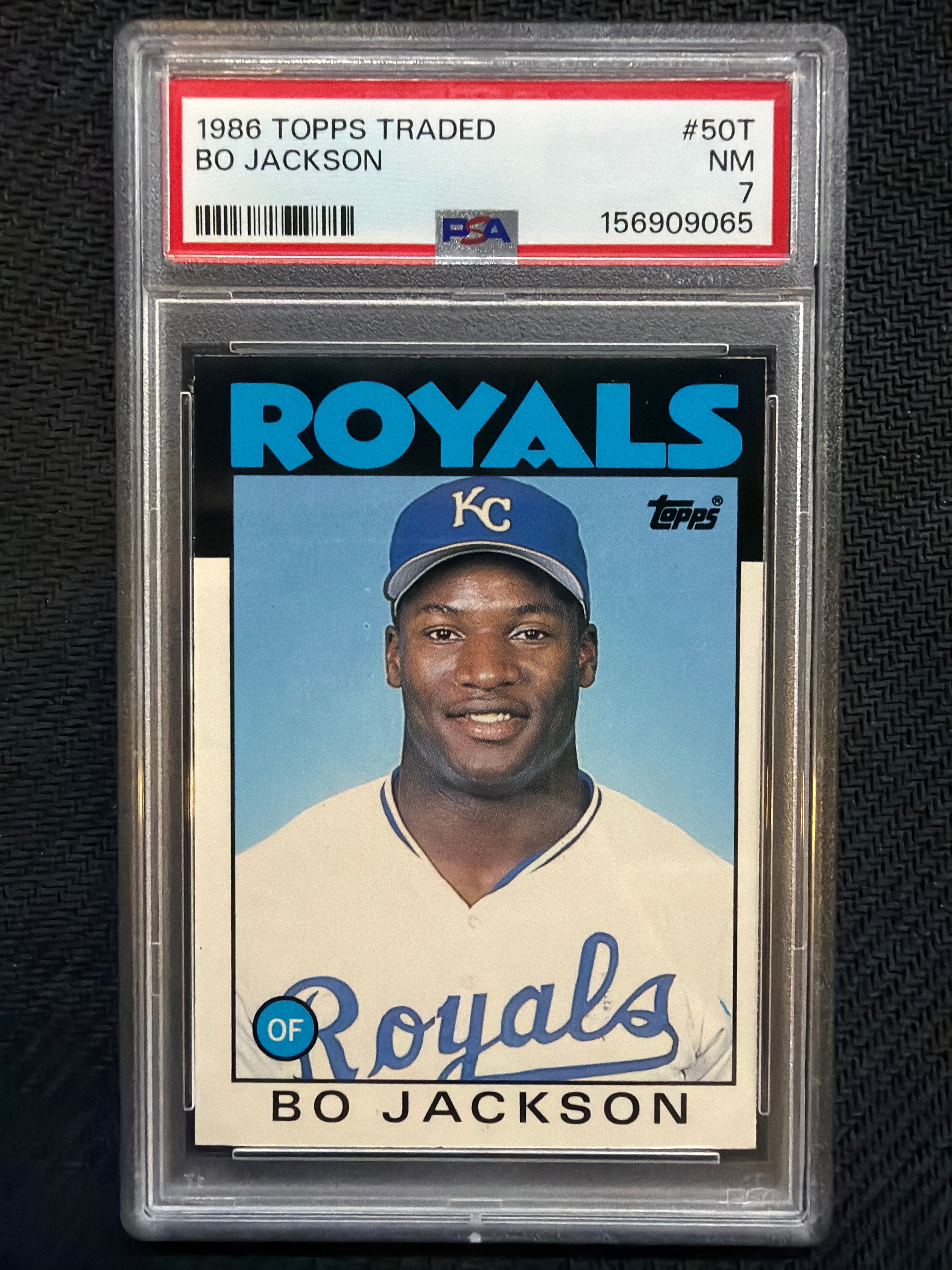 1986 Topps Traded Bo Jackson #50T PSA 7 Royals 065