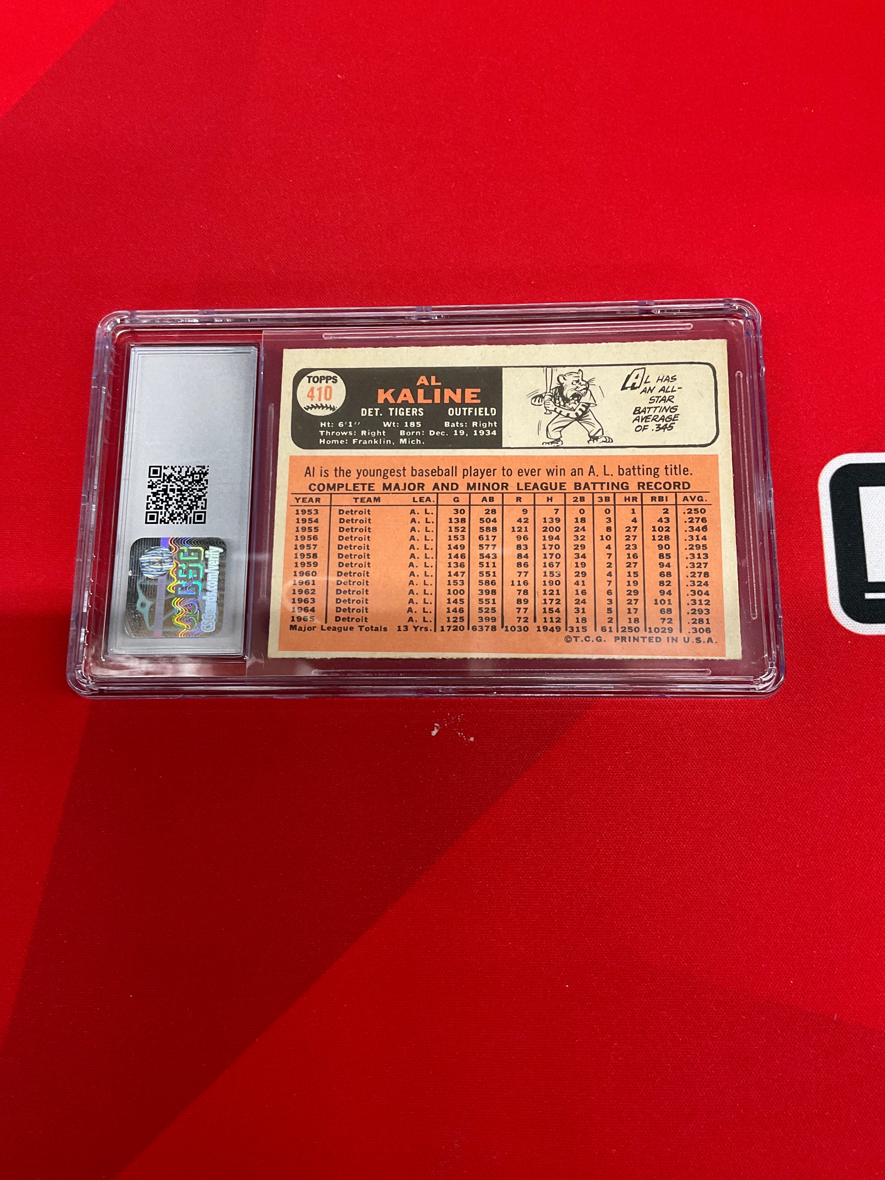 1966 Topps #410 Al Kaline CSG 4.5