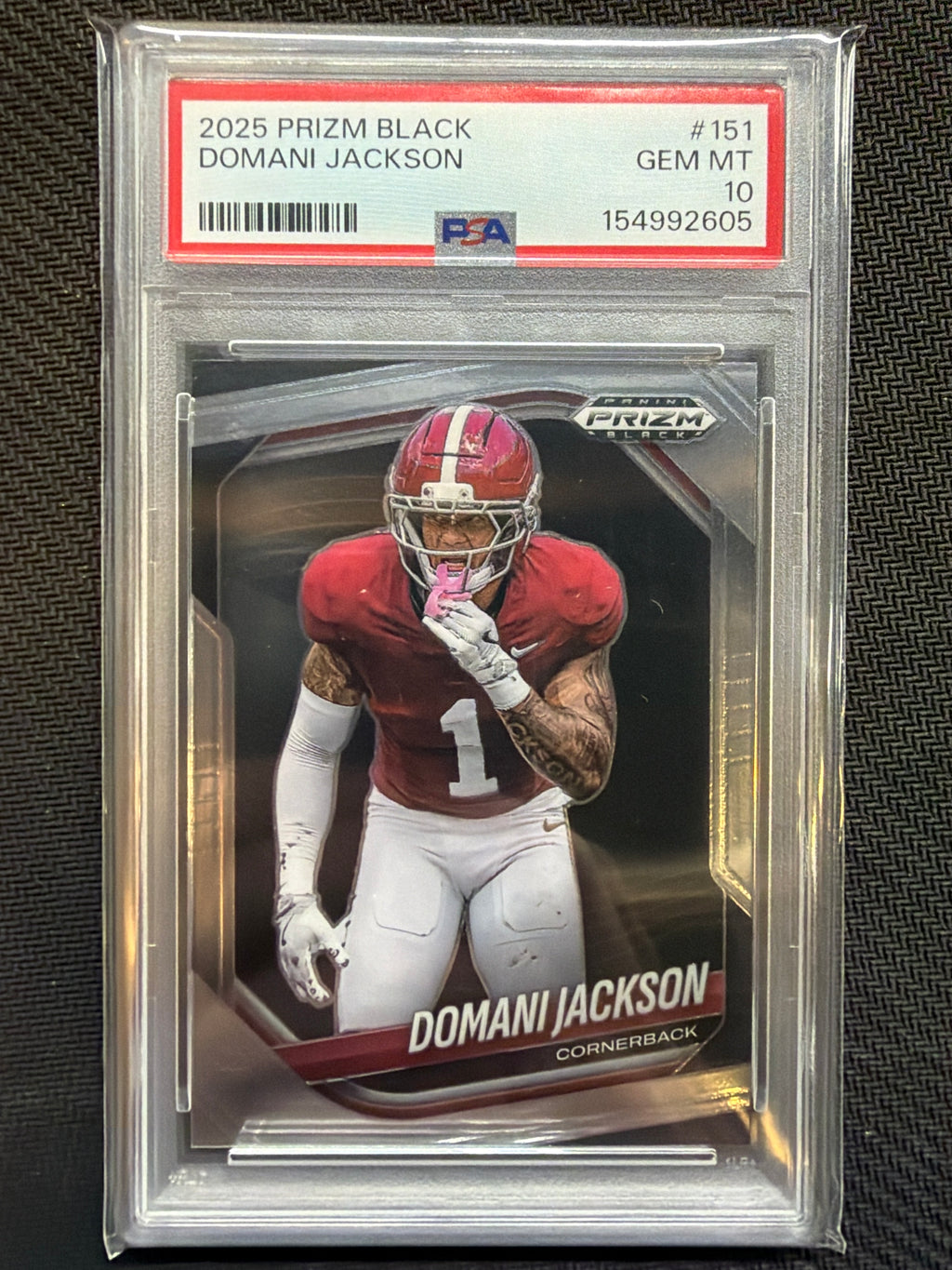 2025 Prizm Black Domani Jackson #151 PSA 10 Alabama