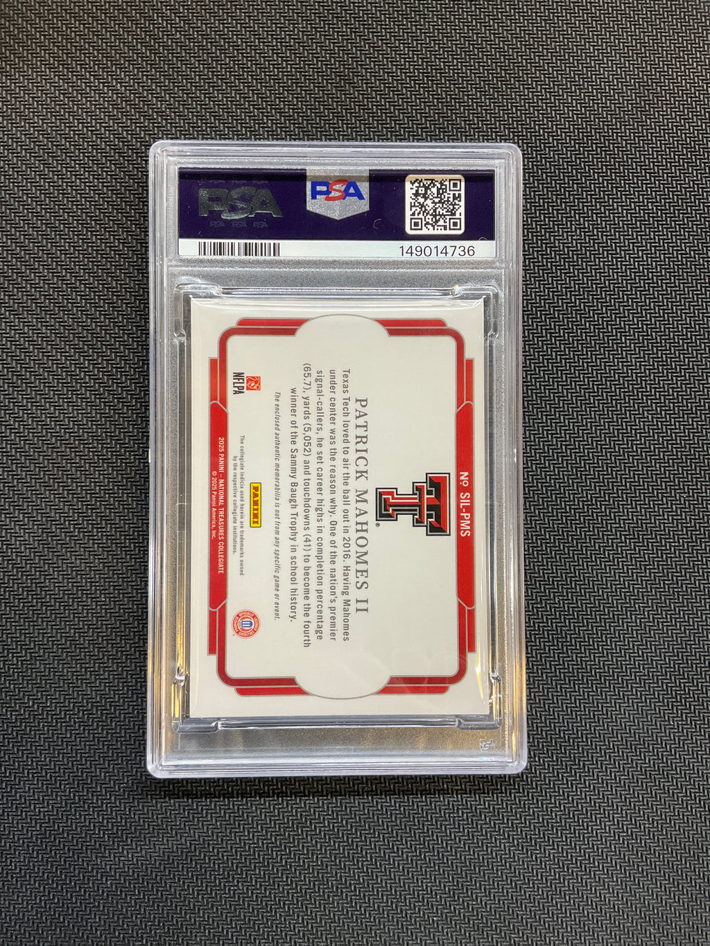 2025 National Treasures Patrick Mahomes II Patch /25 PSA 9