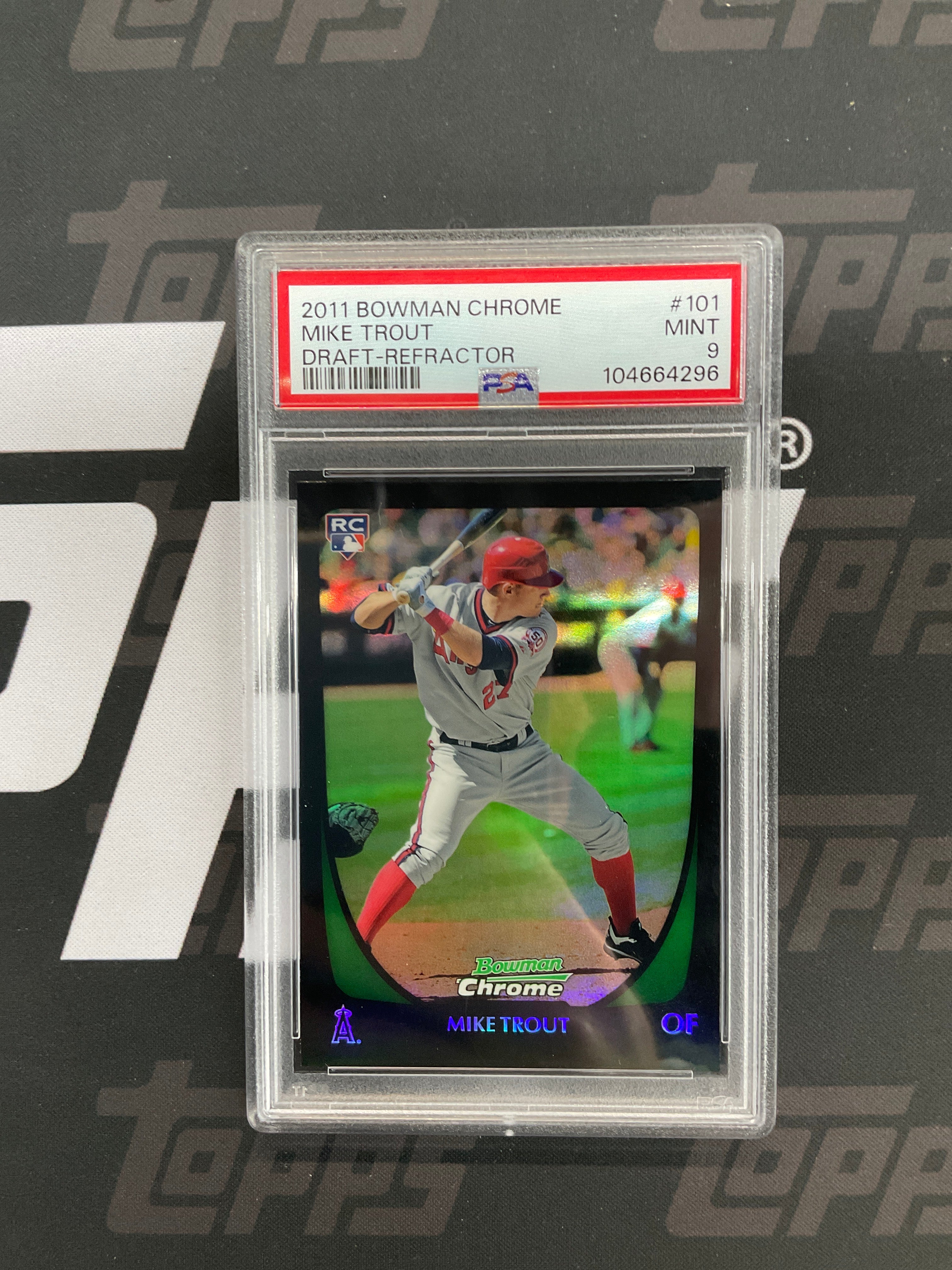 2011 Bowman Chrome Mike Trout Rookie Refractor PSA 9