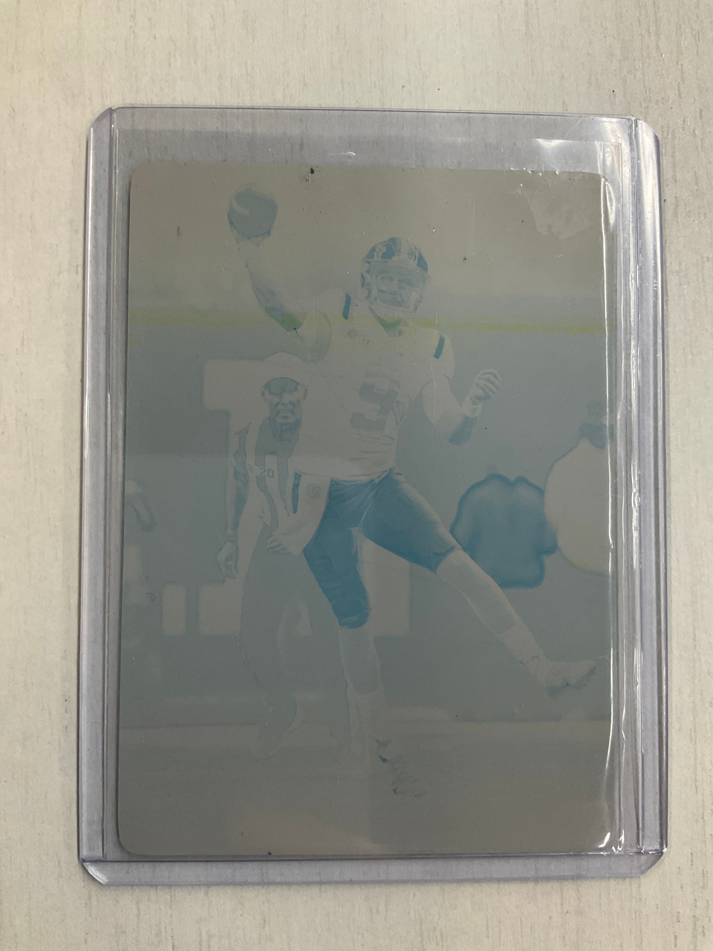 2020 Panini Luminance Joe Burrow Rookie Printing Plate Yellow