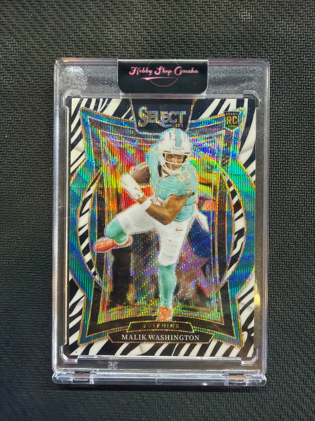 2024 Select Malik Washington Concourse Zebra Rookie Dolphins