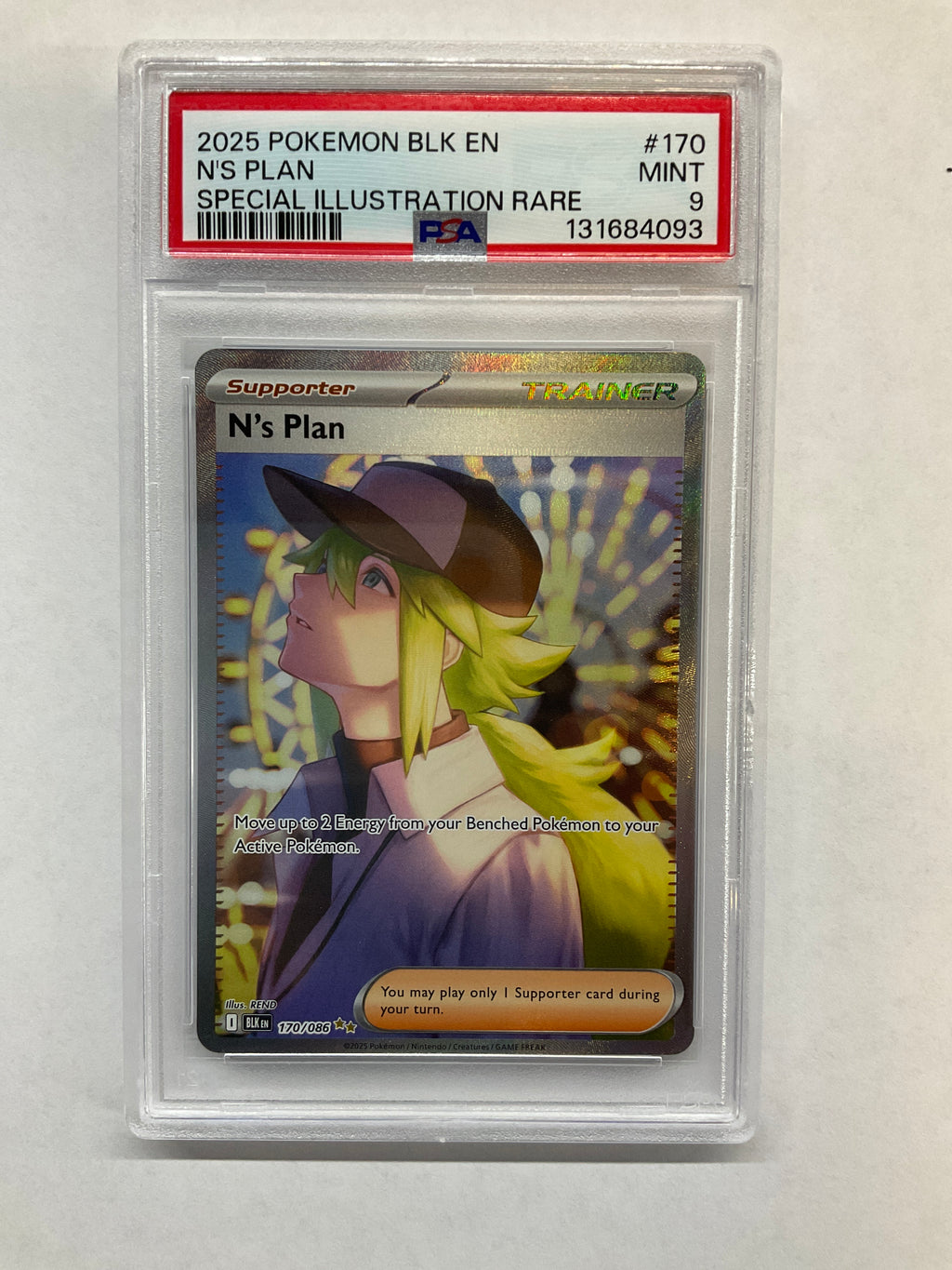 2025 Pokemon Black Bolt N's Plan 170 PSA 9