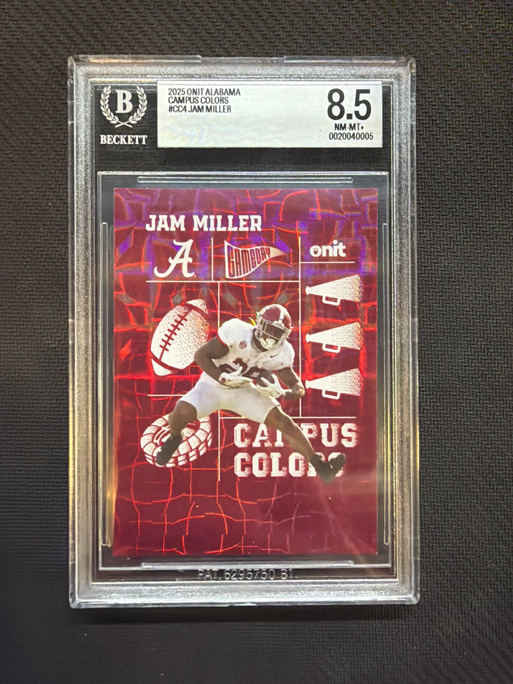 2025 Onit Alabama Jam Miller Campus Colors BGS 8.5 Alabama