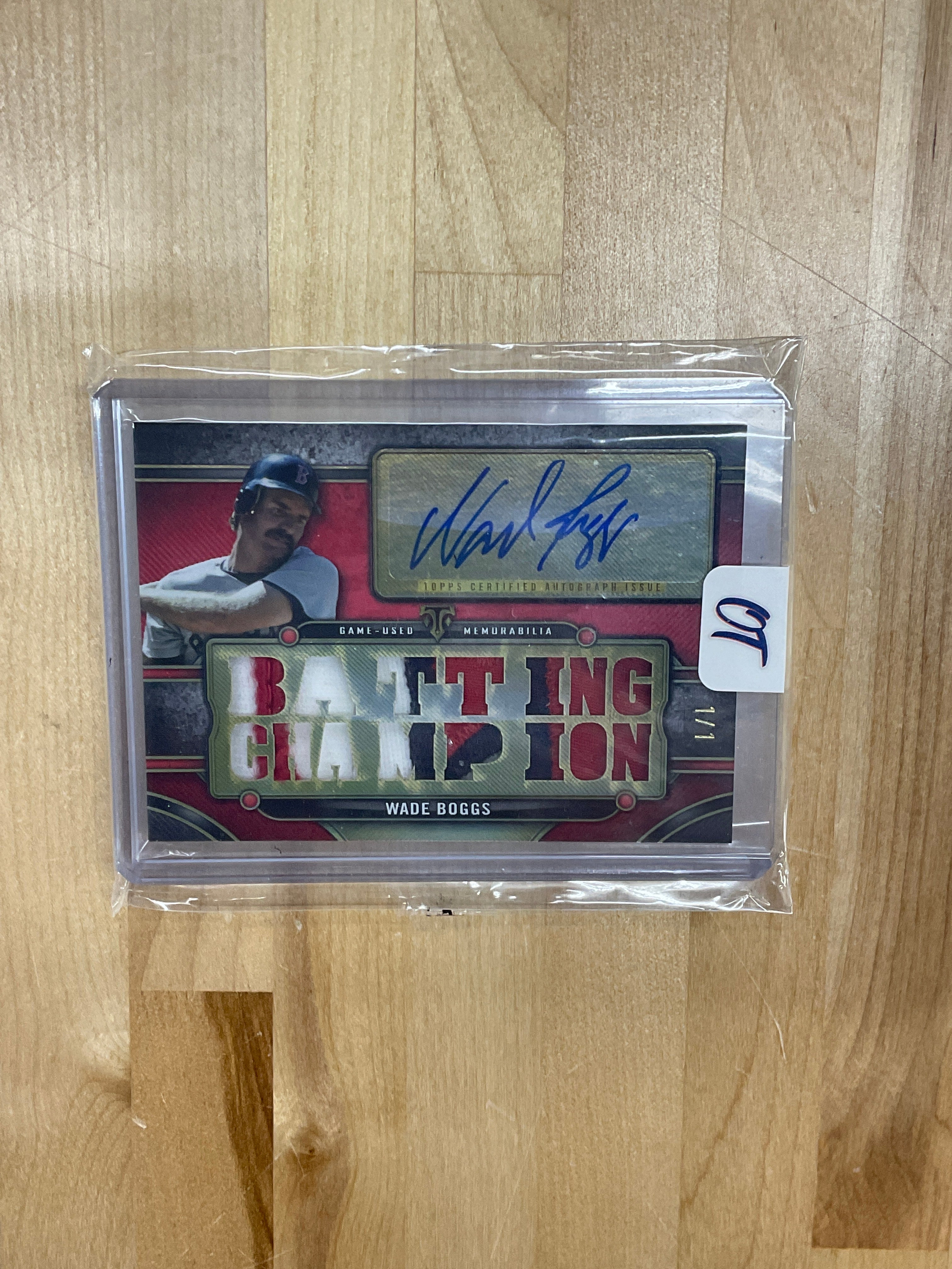 2024 Topps Triple Threads Wade Boggs Patch Auto 1/1 Red Sox