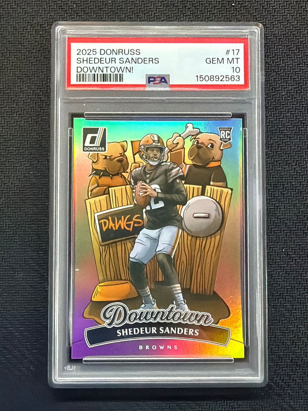2025 Donruss Shedeur Sanders Rookie Downtown! #17 PSA 10 Browns 563