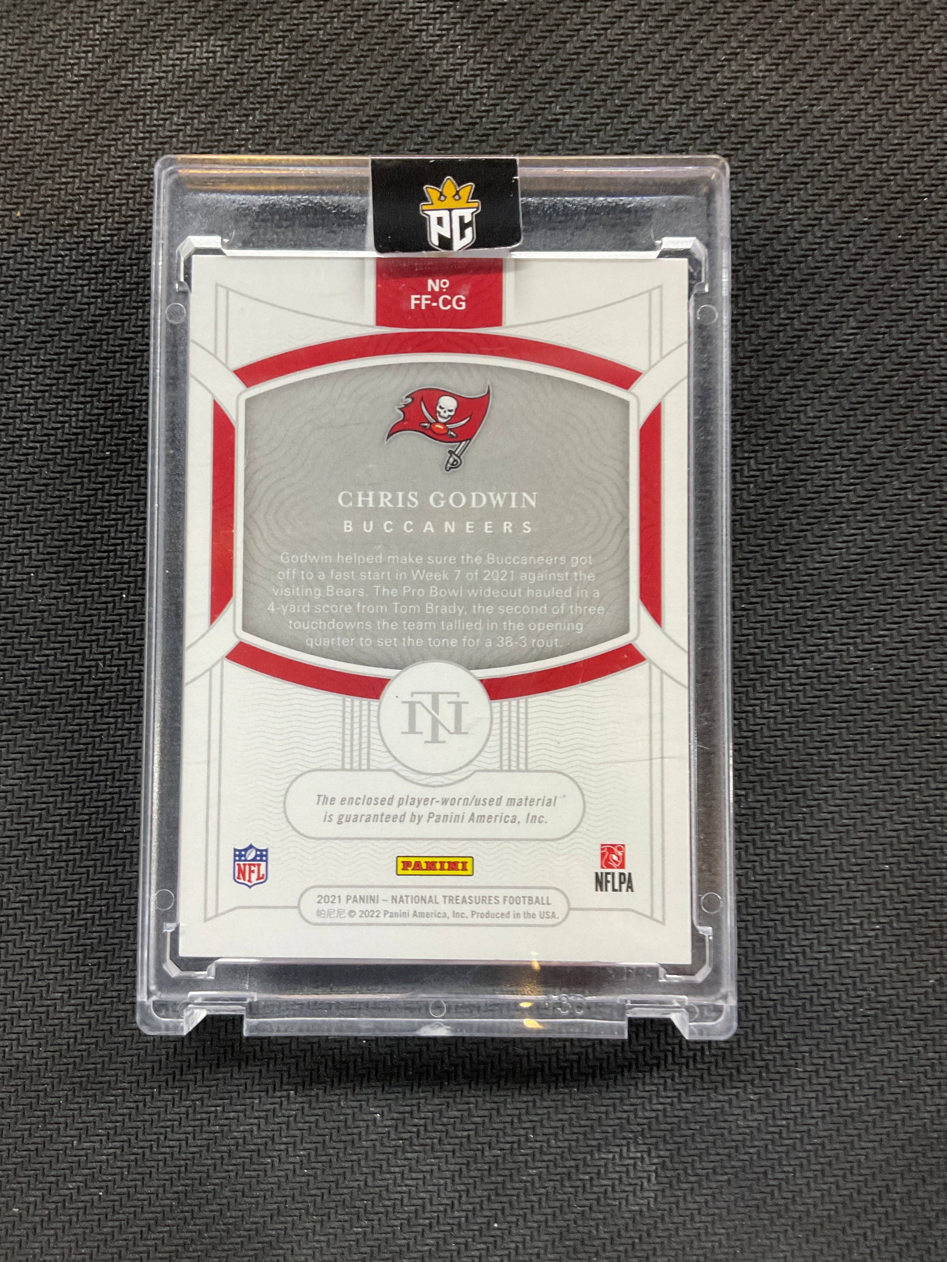 2021 National Treasures Chris Godwin Framed Fabric Patch /25 Bucs