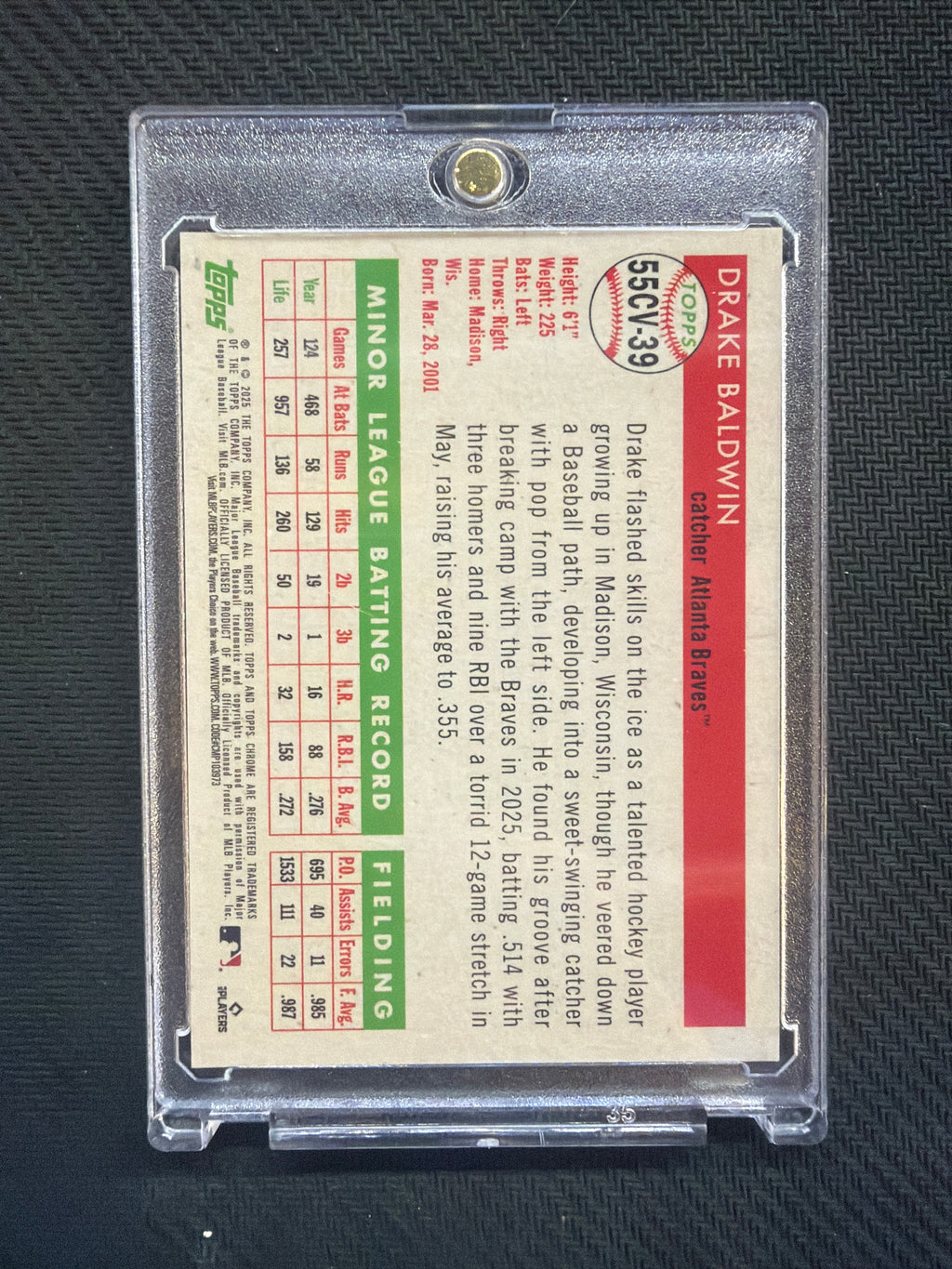 2025 Topps Chrome Platinum Drake Baldwin City Variation