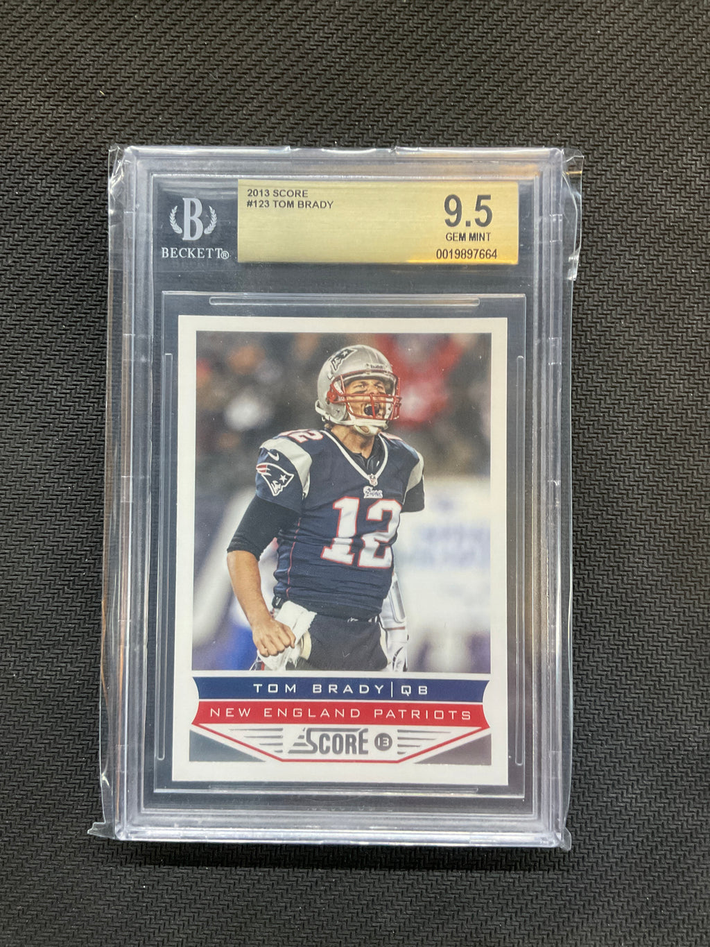 2013 Score Tom Brady #123 BGS 9.5 Patriots
