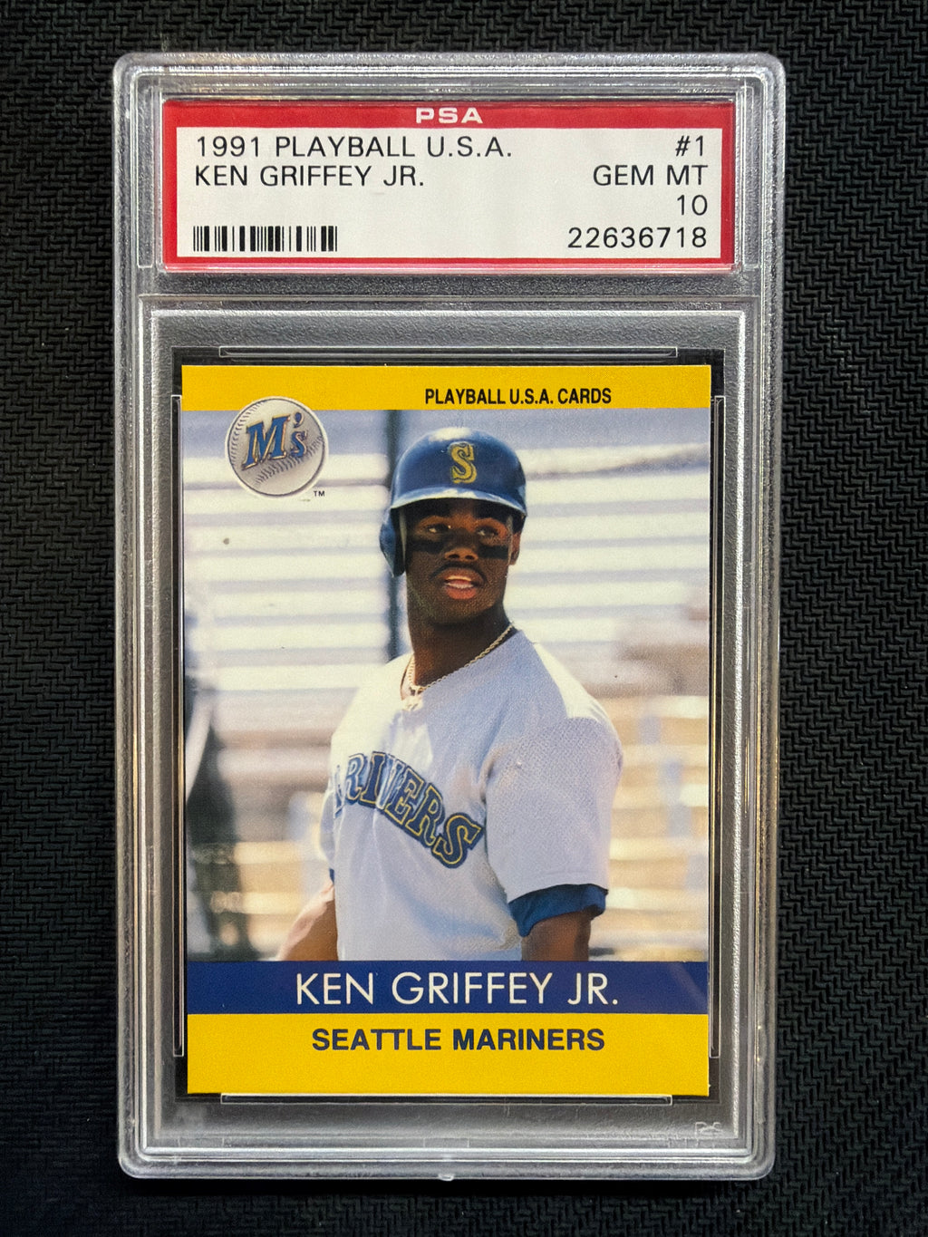 1991 Playball U.S.A. Ken Griffey Jr. #1 PSA 10 718