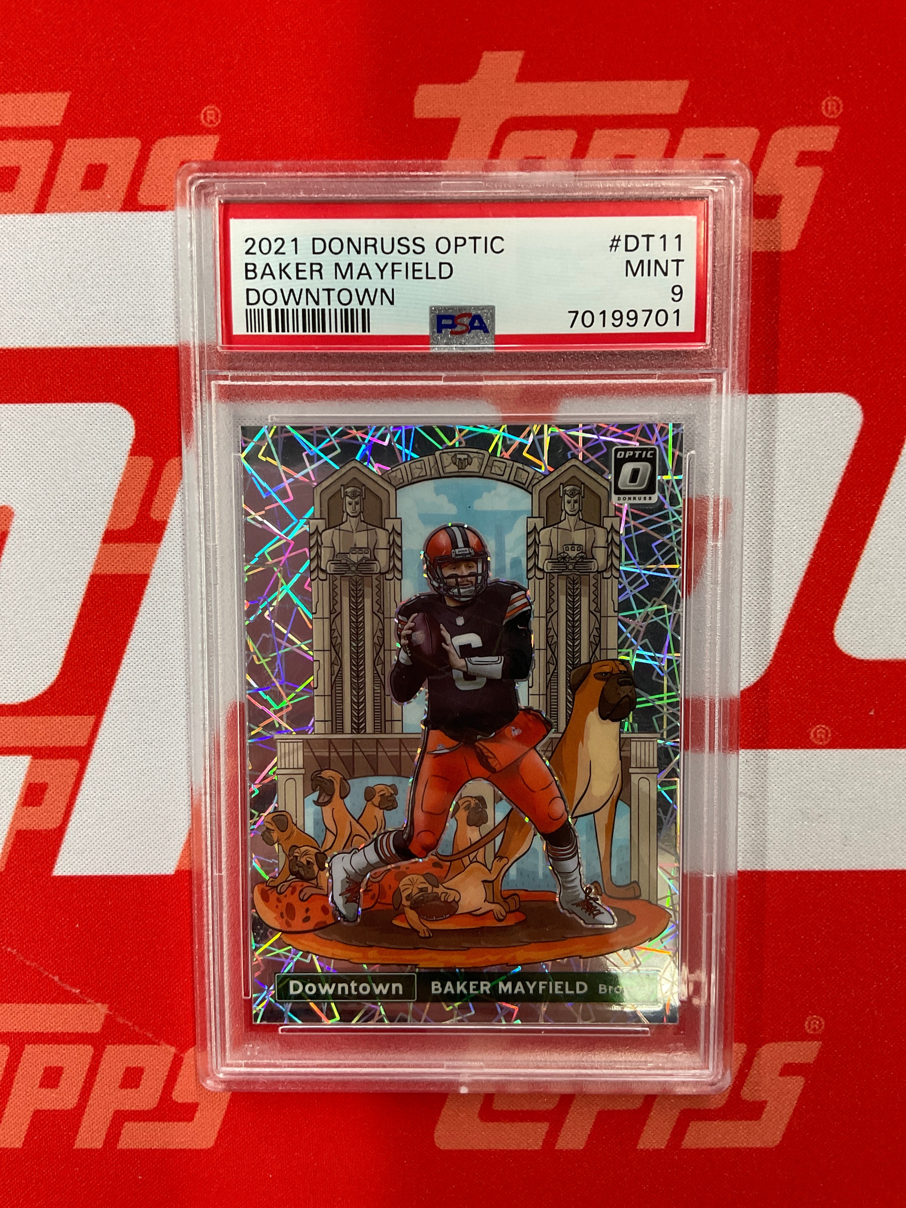 2021 Donruss Optic Baker Mayfield Downtown! PSA 9 Browns