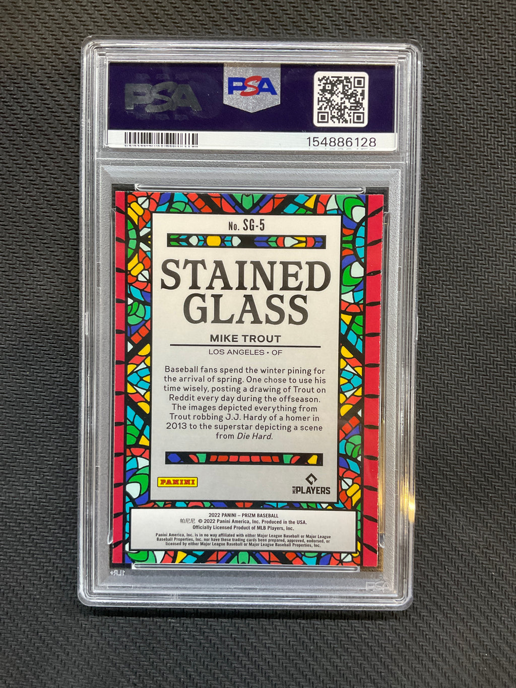2022 Prizm Mike Trout Stained Glass PSA 9