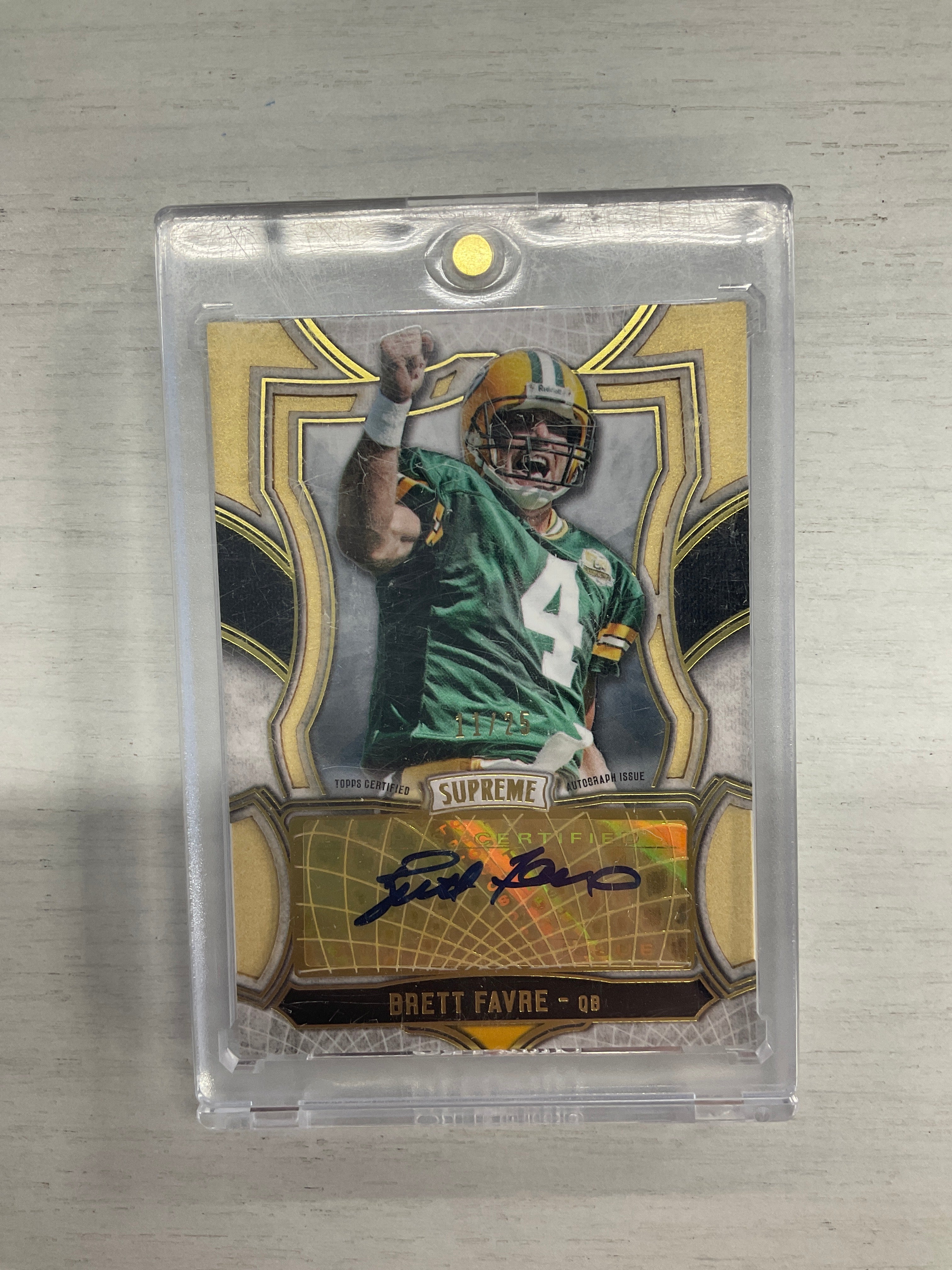 2015 Topps Supreme Brett Favre Auto /25 Packers