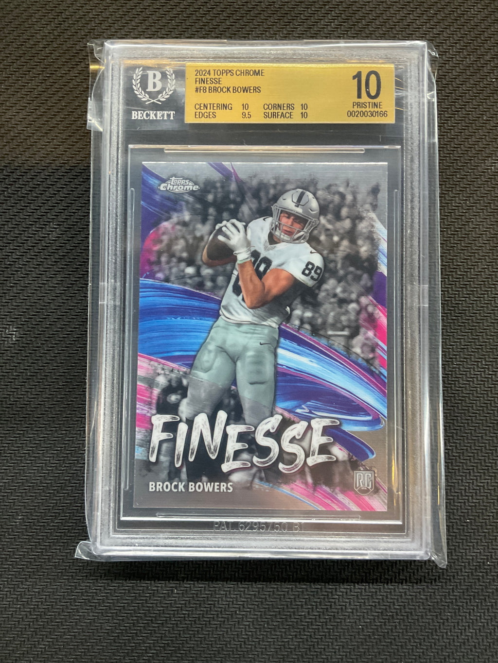 2024 Topps Chrome Brock Bowers Finesse Rookie BGS 10 Raiders
