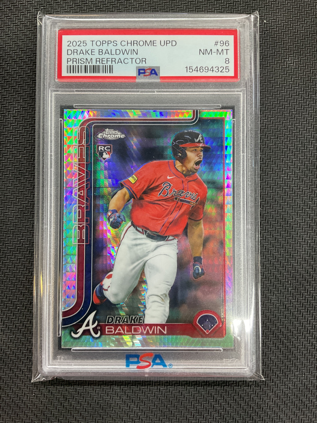 2025 Topps Chrome Update Drake Baldwin Prism Refractor PSA 8 325