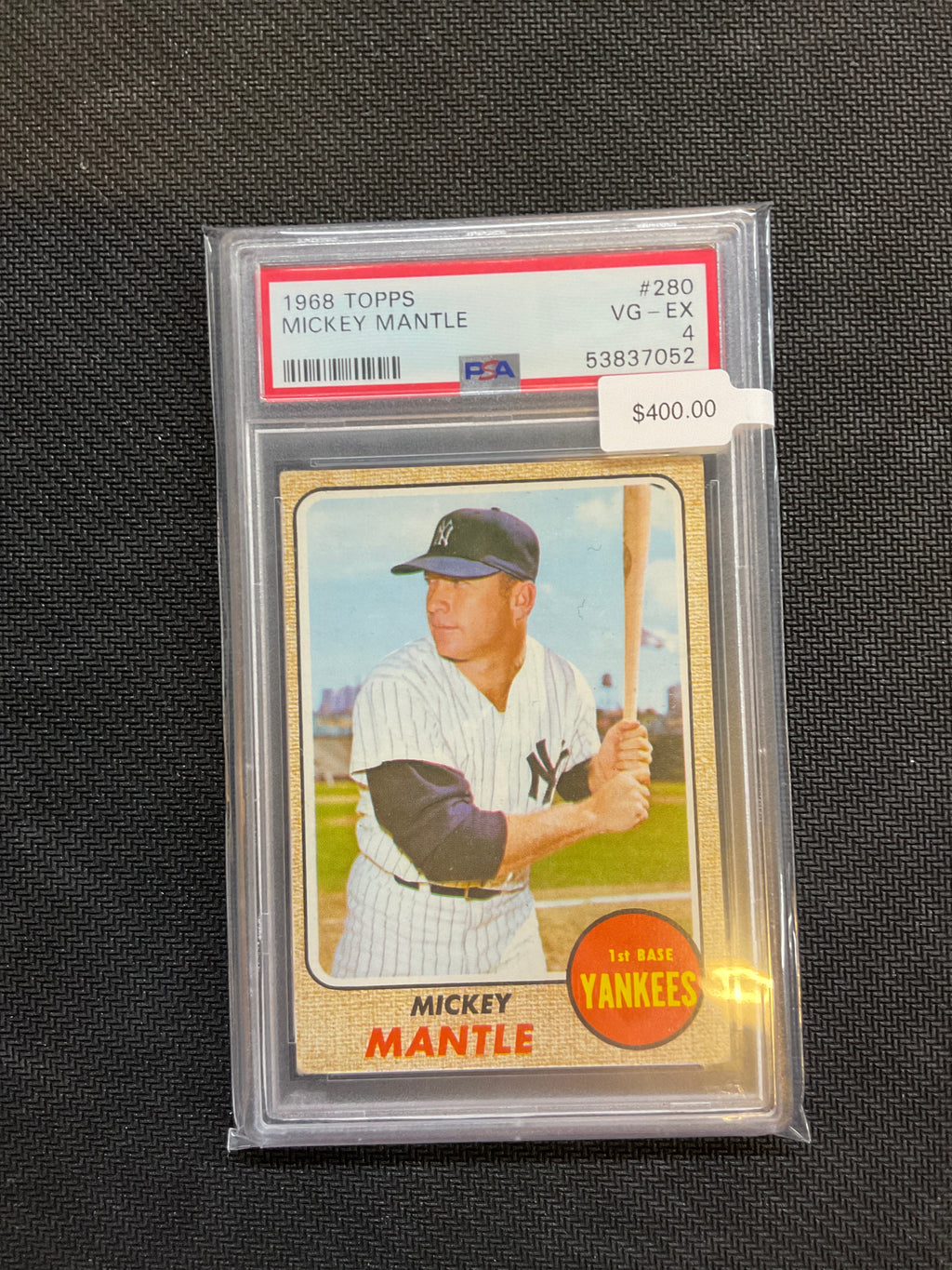 1968 Topps Mickey Mantle PSA 4 Yankees