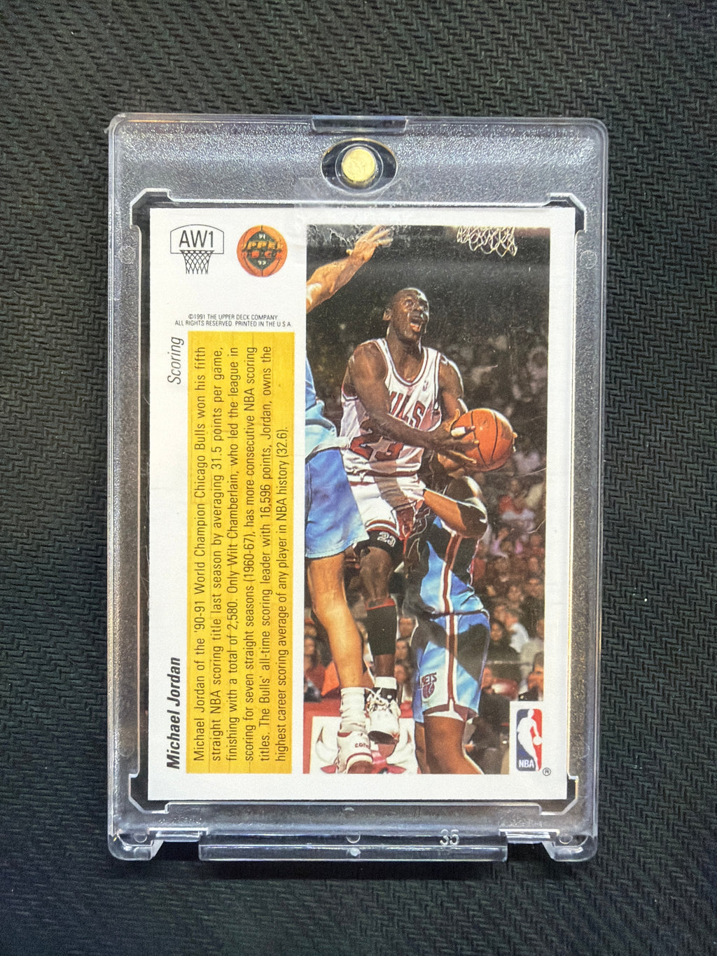 1991 Upper Deck Michael Jordan Hologram AW1 Bulls