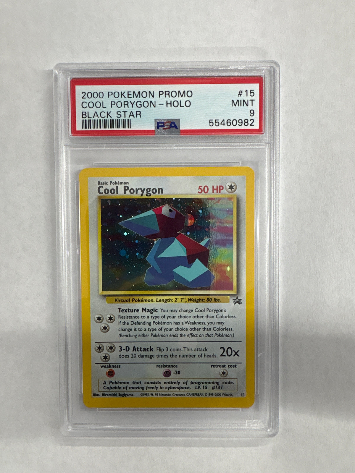2000 Pokemon Promo Cool Porygon Holo 15 PSA 9