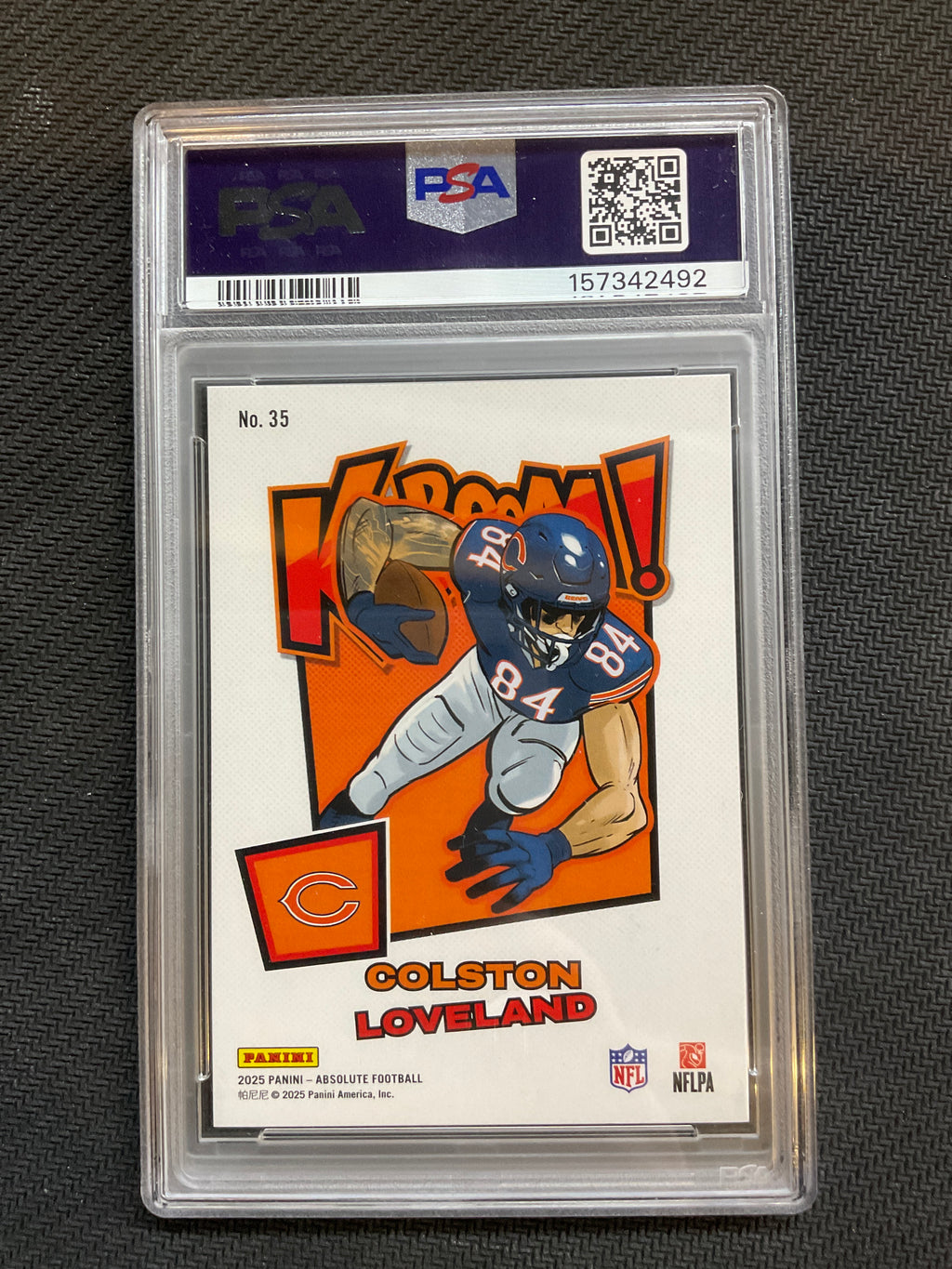 2025 Absolute Colston Loveland Kaboom! Horizontal PSA 10 Bears 492