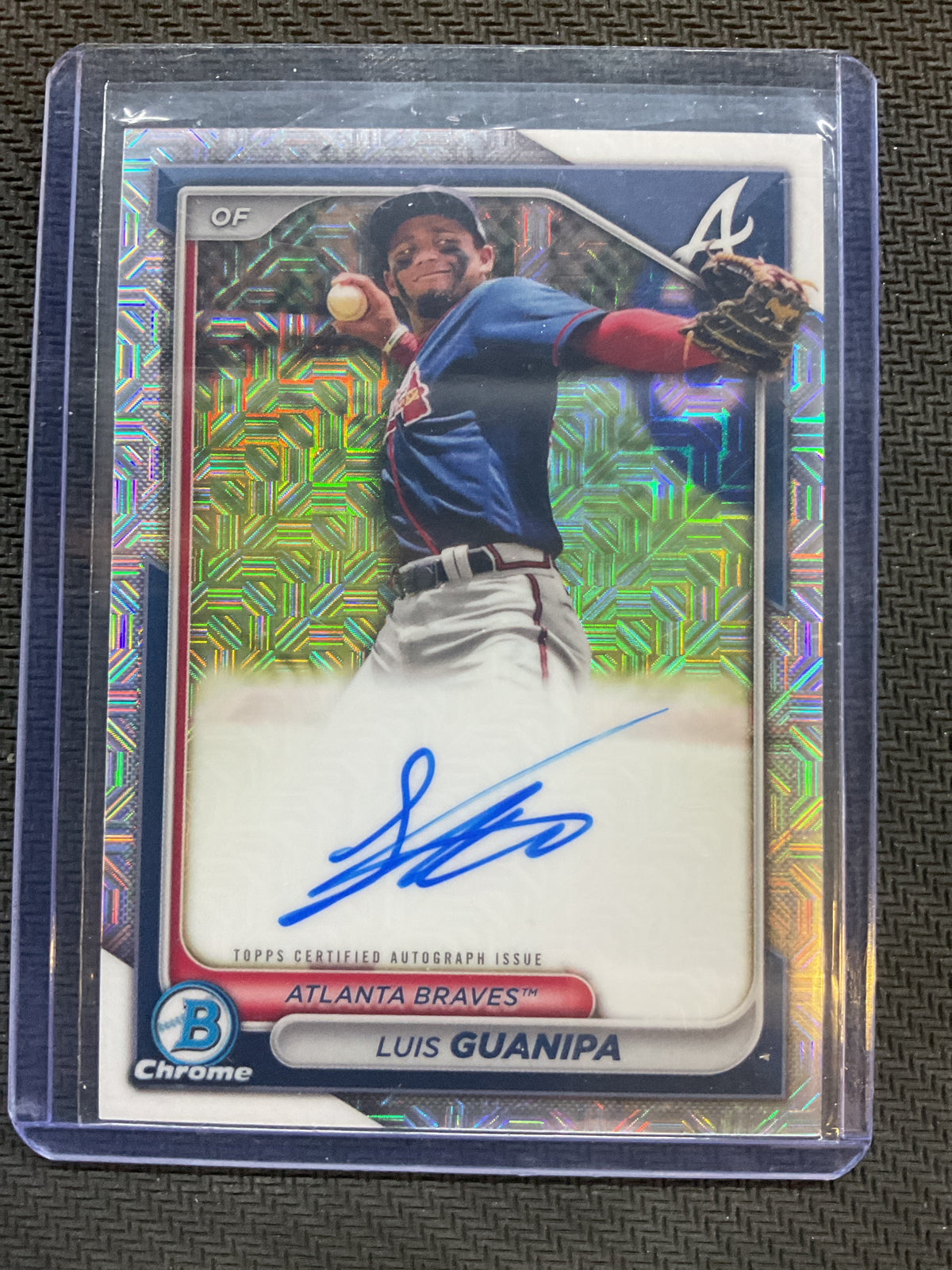 Bowman Chrome Luis Guanipa Mojo Auto Braves