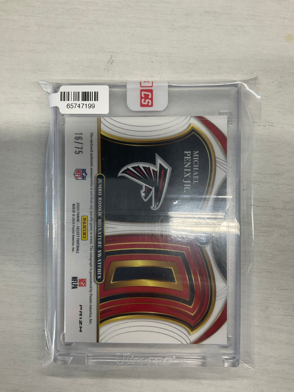 2024 Select Michael Penix Jr. White Patch Auto /75