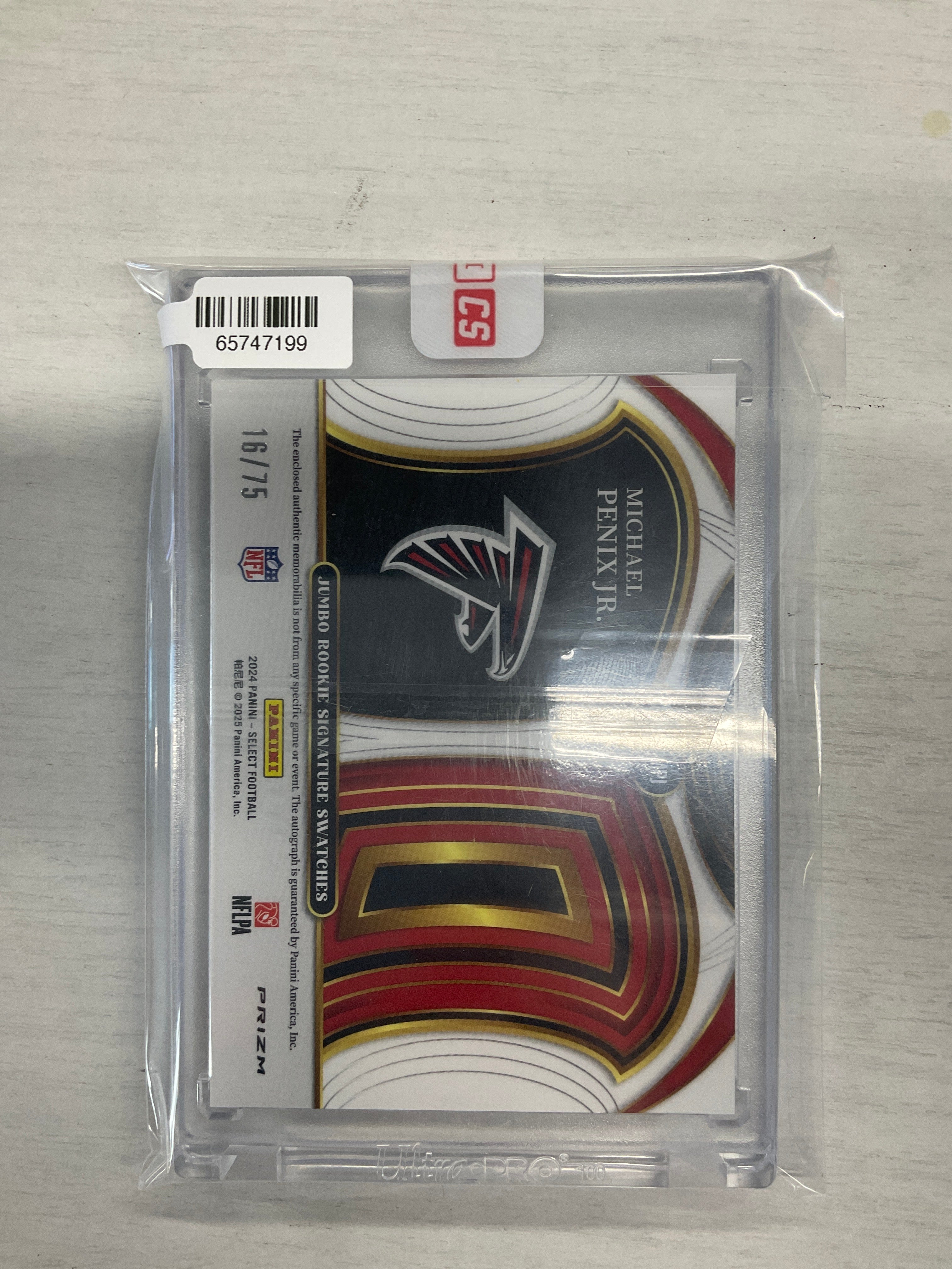 2024 Select Michael Penix Jr. White Patch Auto /75