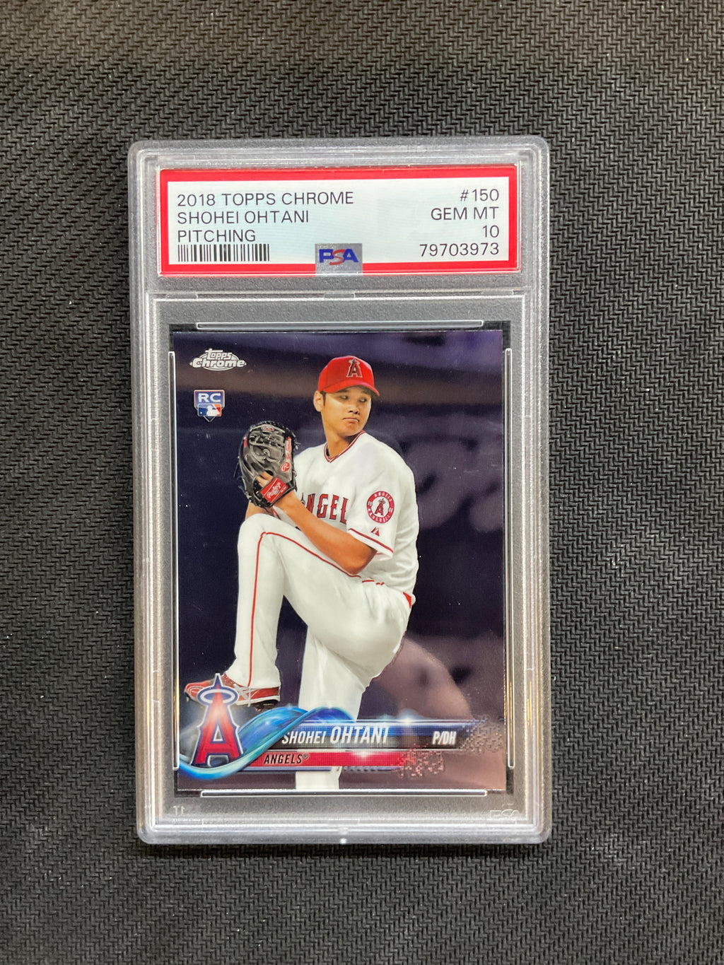 2018 Topps Chrome Shohei Ohtani Rookie Pitching #150 PSA 10