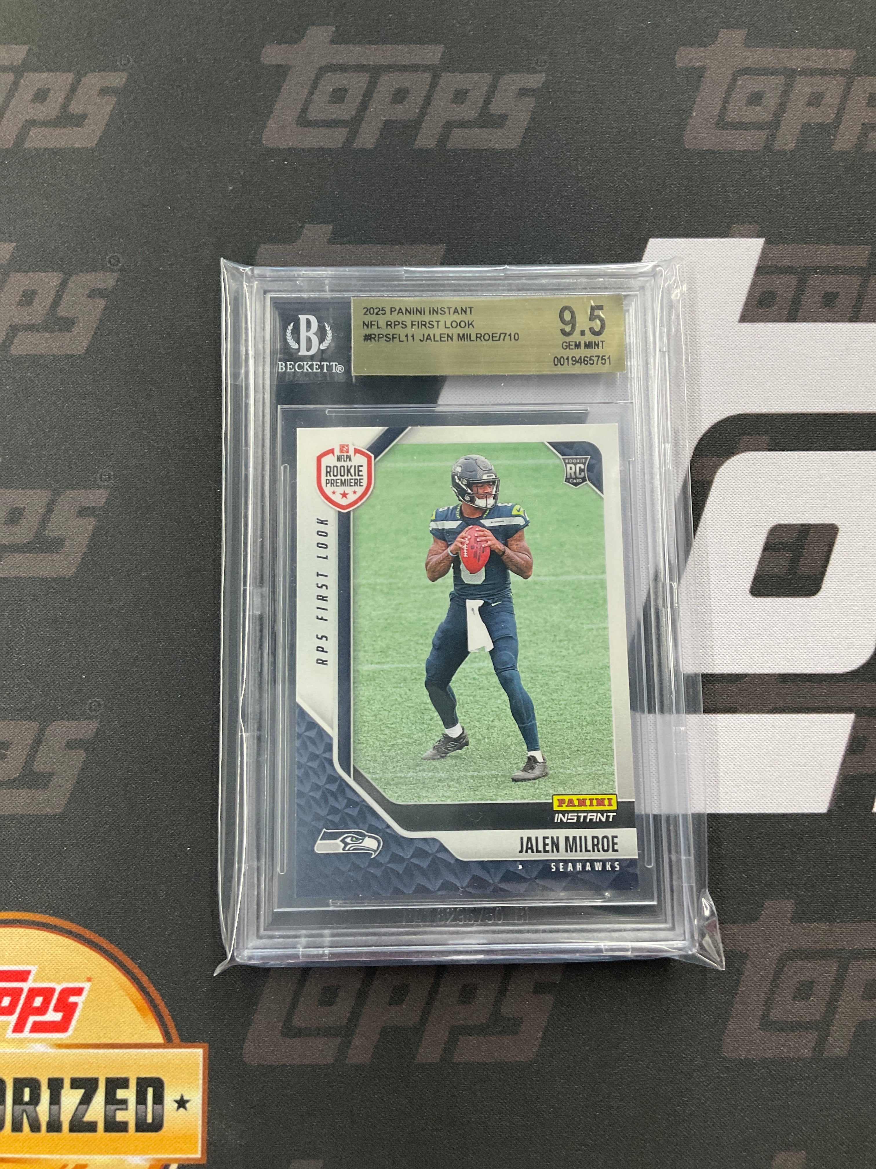 2025 Panini Instant Jalen Milroe /710 BGS 9.5 Rookie