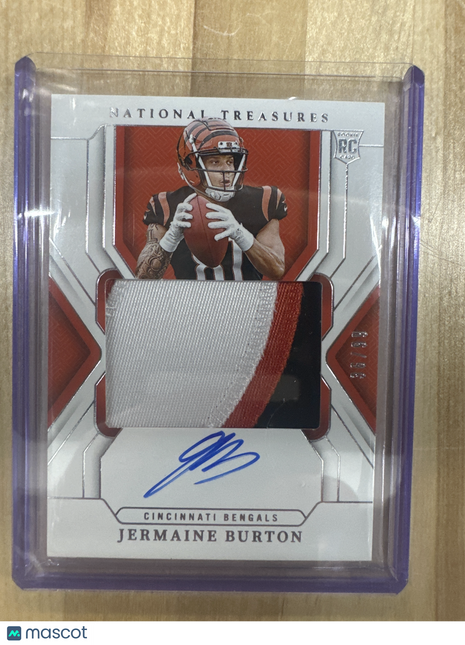2024 National Treasures Jermaine Burton Patch Auto /99 True RPA