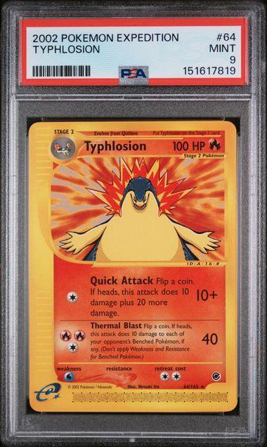 2002 Pokemon Expedition Typhlosion 64 PSA 9