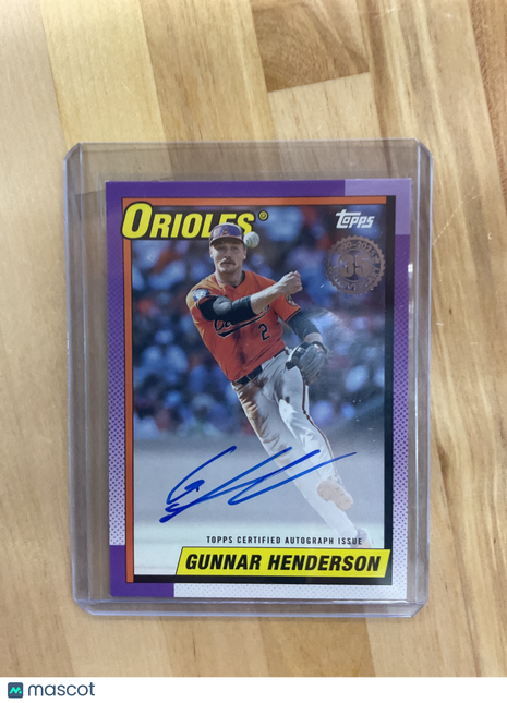 2025 Topps Gunnar Henderson 1990 Topps Auto