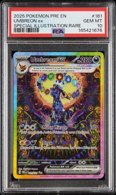 2025 Pokemon Prismatic Evolution Umbreon ex 161 PSA 10