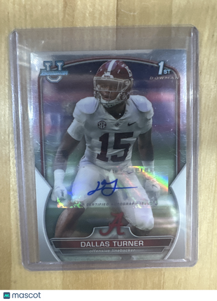 2022 Bowman University Dallas Turner 1st Prospect Auto Autograph #6