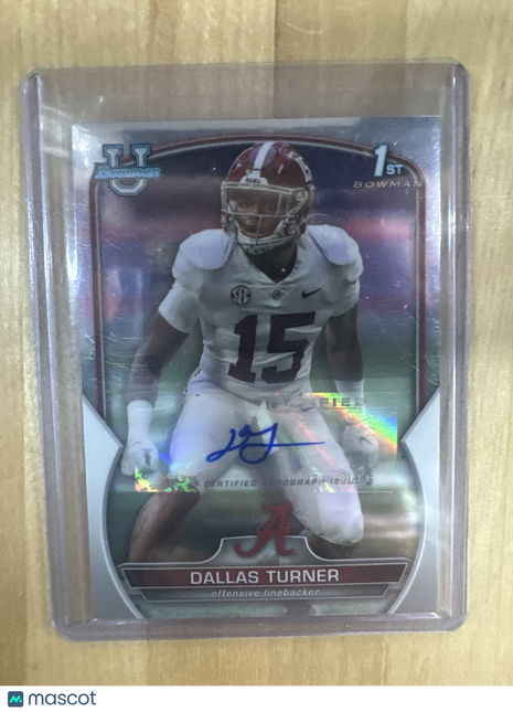 2022 Bowman University Dallas Turner 1st Prospect Auto Autograph #6