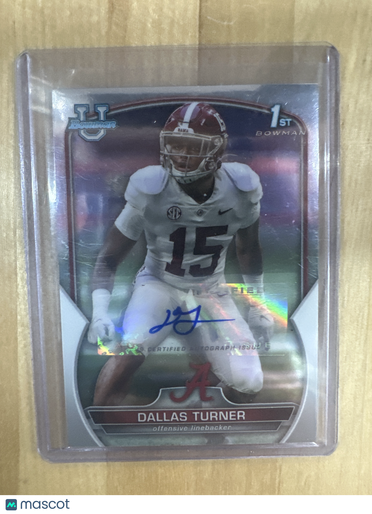 2022 Bowman University Dallas Turner 1st Prospect Auto Autograph #6