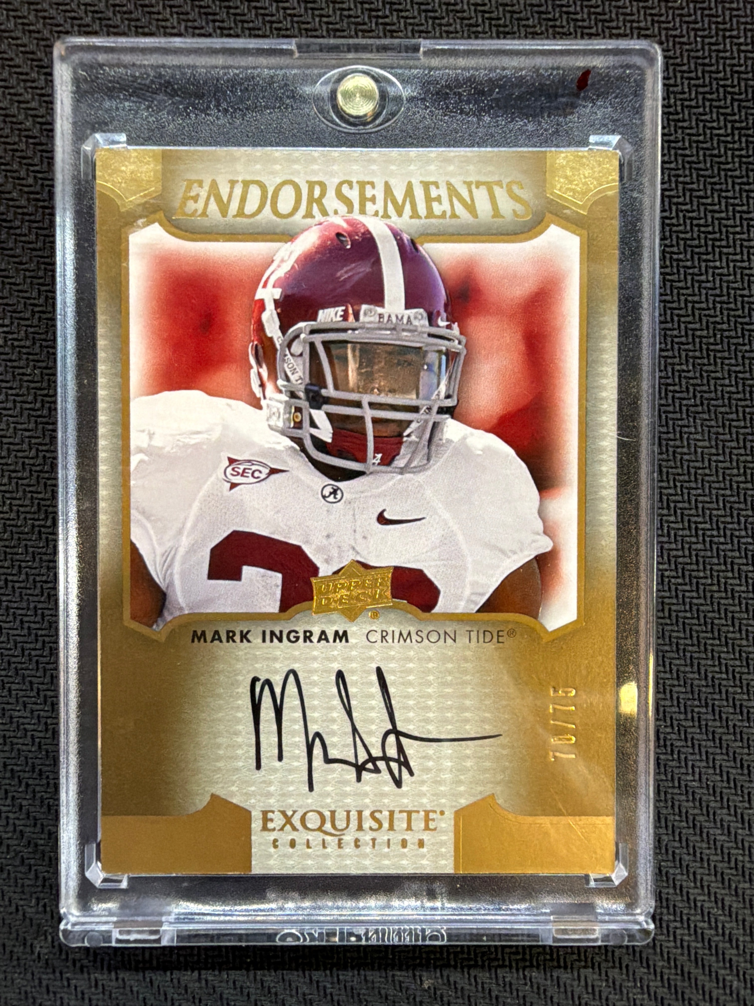 2011 Upper Deck Exquisite Mark Ingram Rookie Auto /75 Alabama