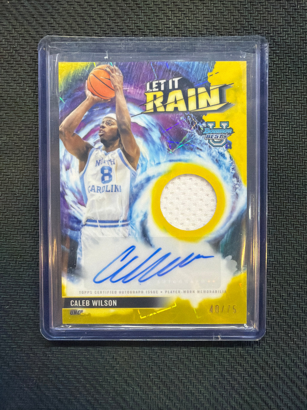 2026 Bowman U Best Caleb Wilson Relic Auto Let It Rain /75