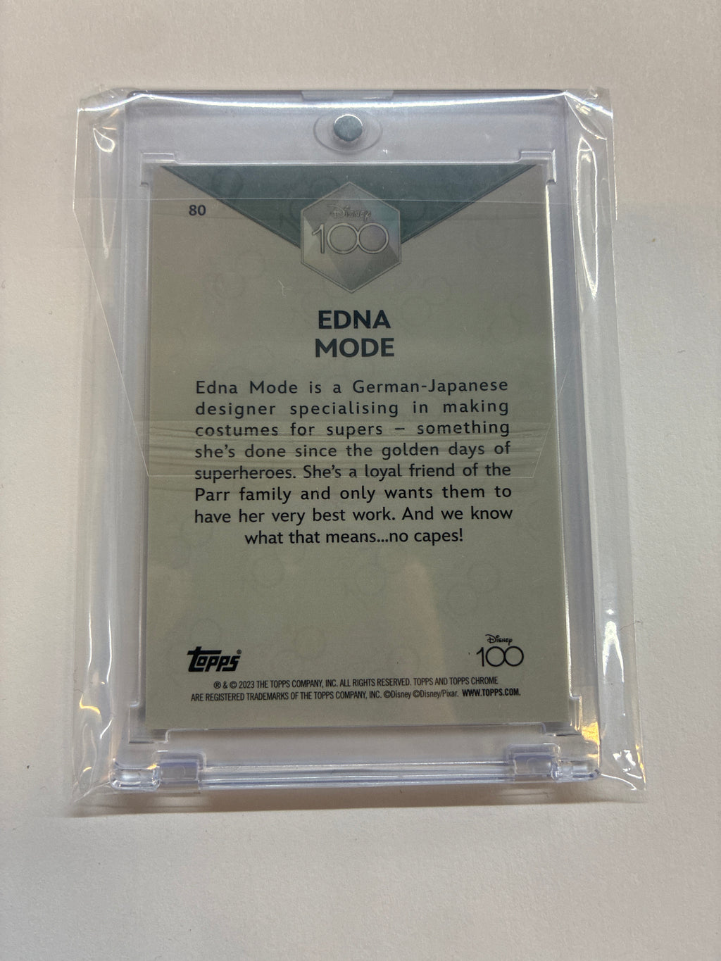 2023 Topps Chrome Disney 100 Edna Mode Pink Refractor /399