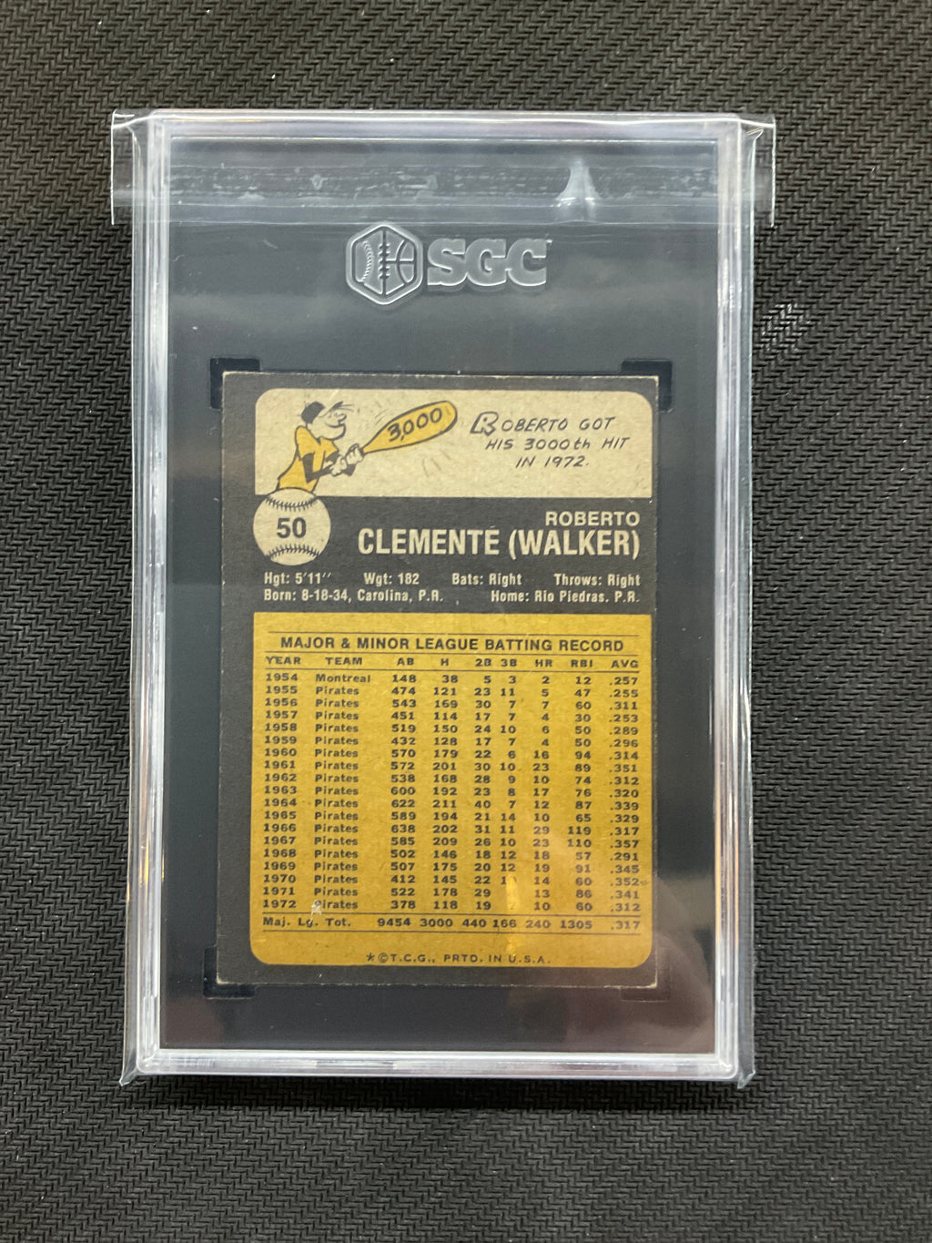 1973 Topps Roberto Clemente #50 SGC 5.5 Pirates