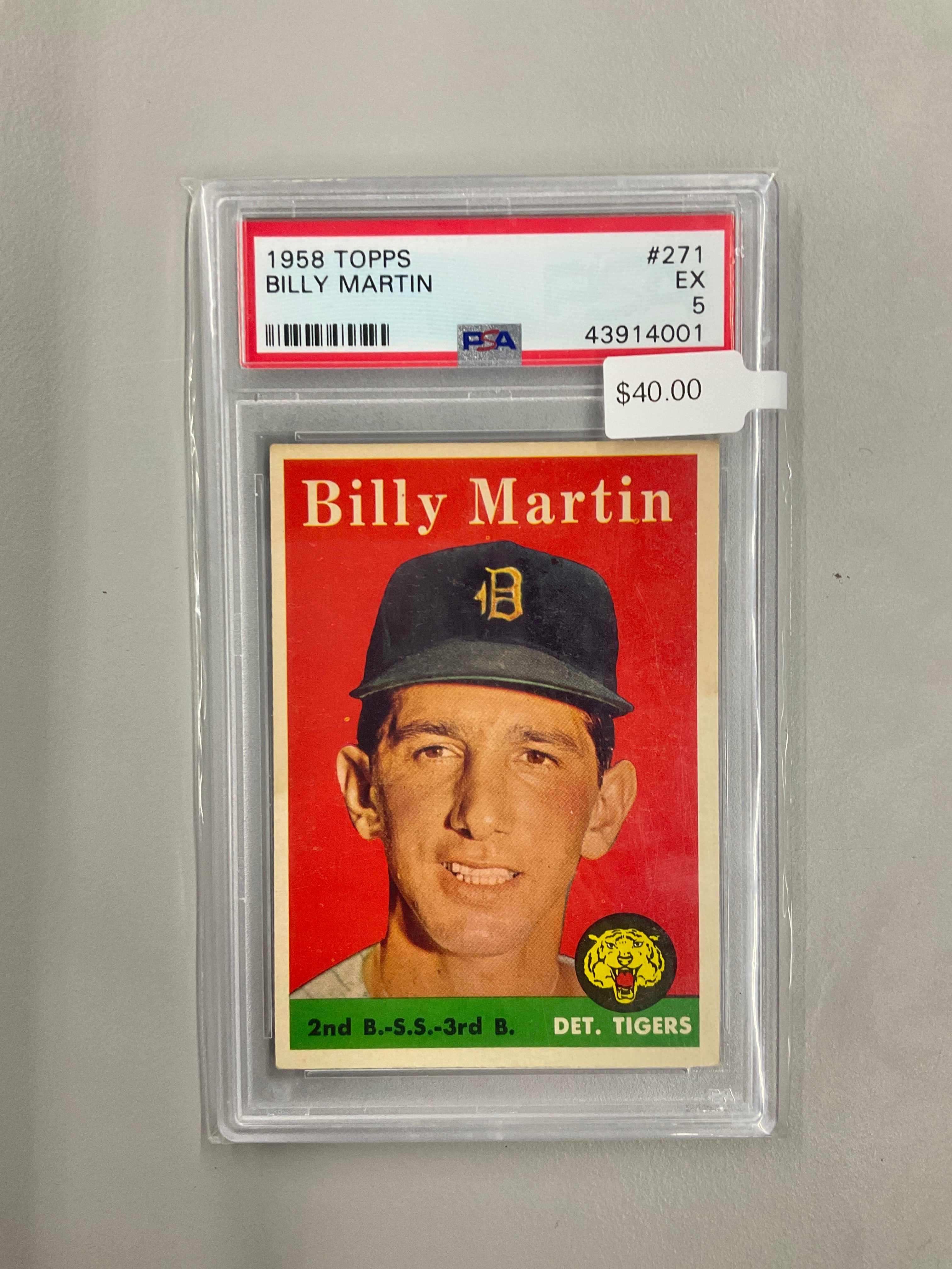 1958 Topps Billy Martin #271 PSA 5 Tigers
