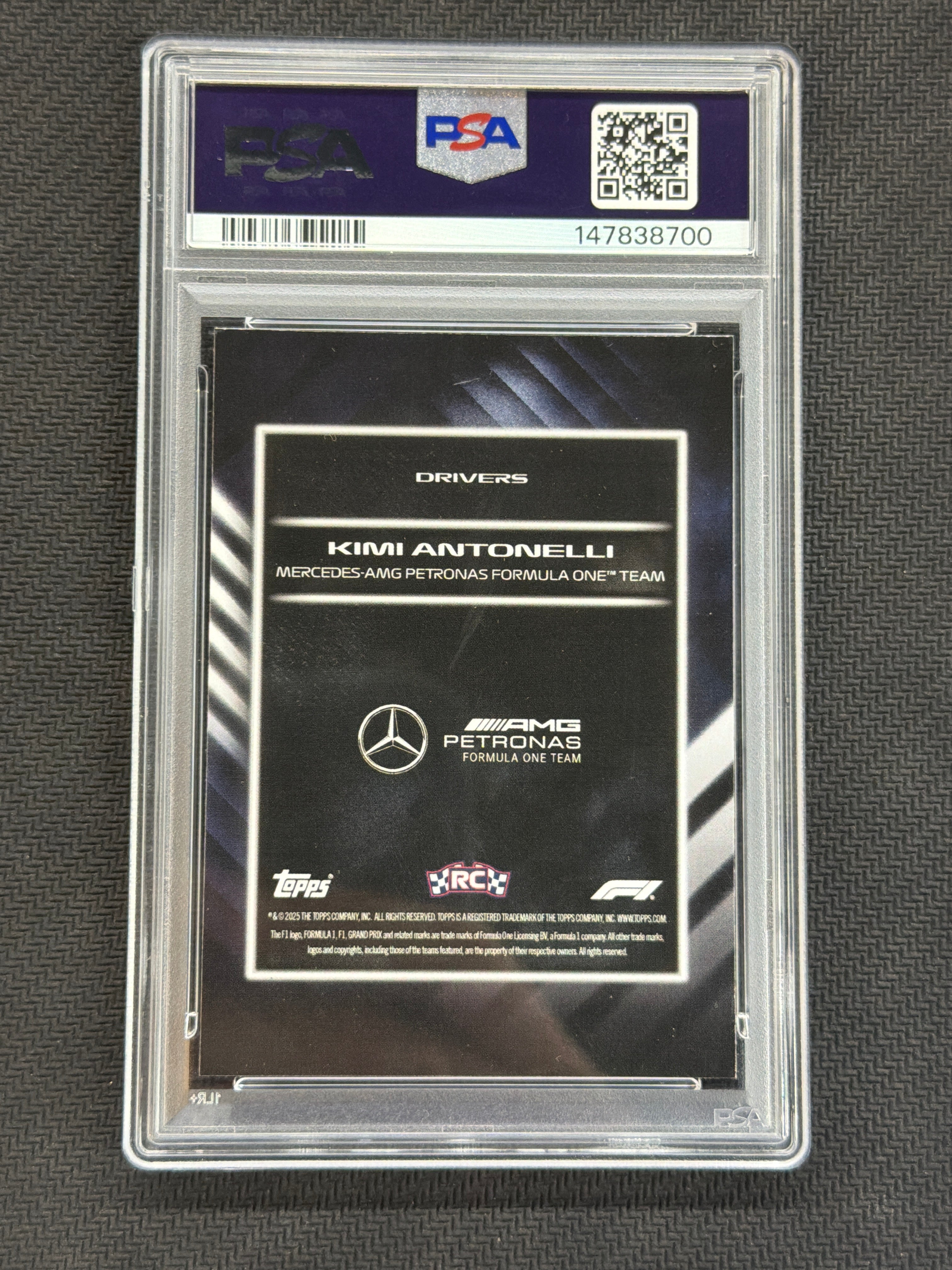 2025 Topps Lights Out F1 Kimi Antonelli Rookie Drivers PSA 9 Mercedes