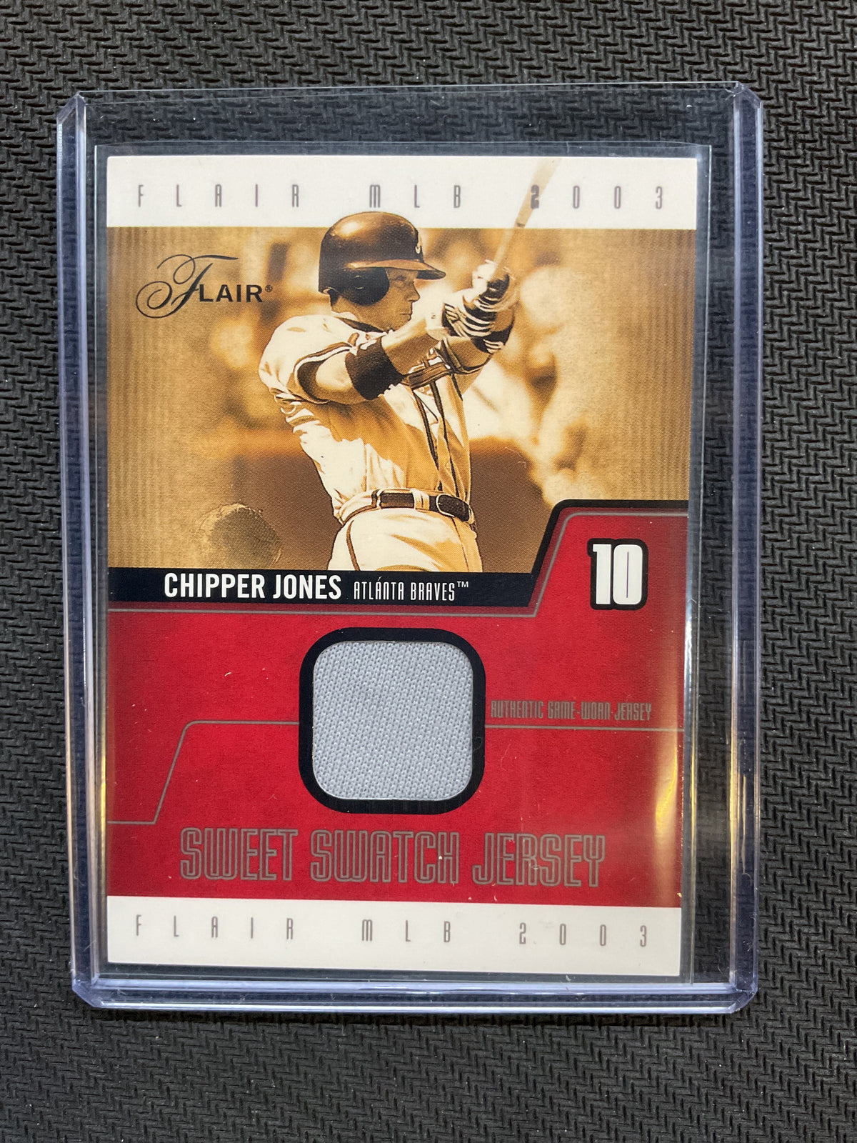 2003 Fleer Chipper Jones Sweet Swatch Jersey /250 Braves